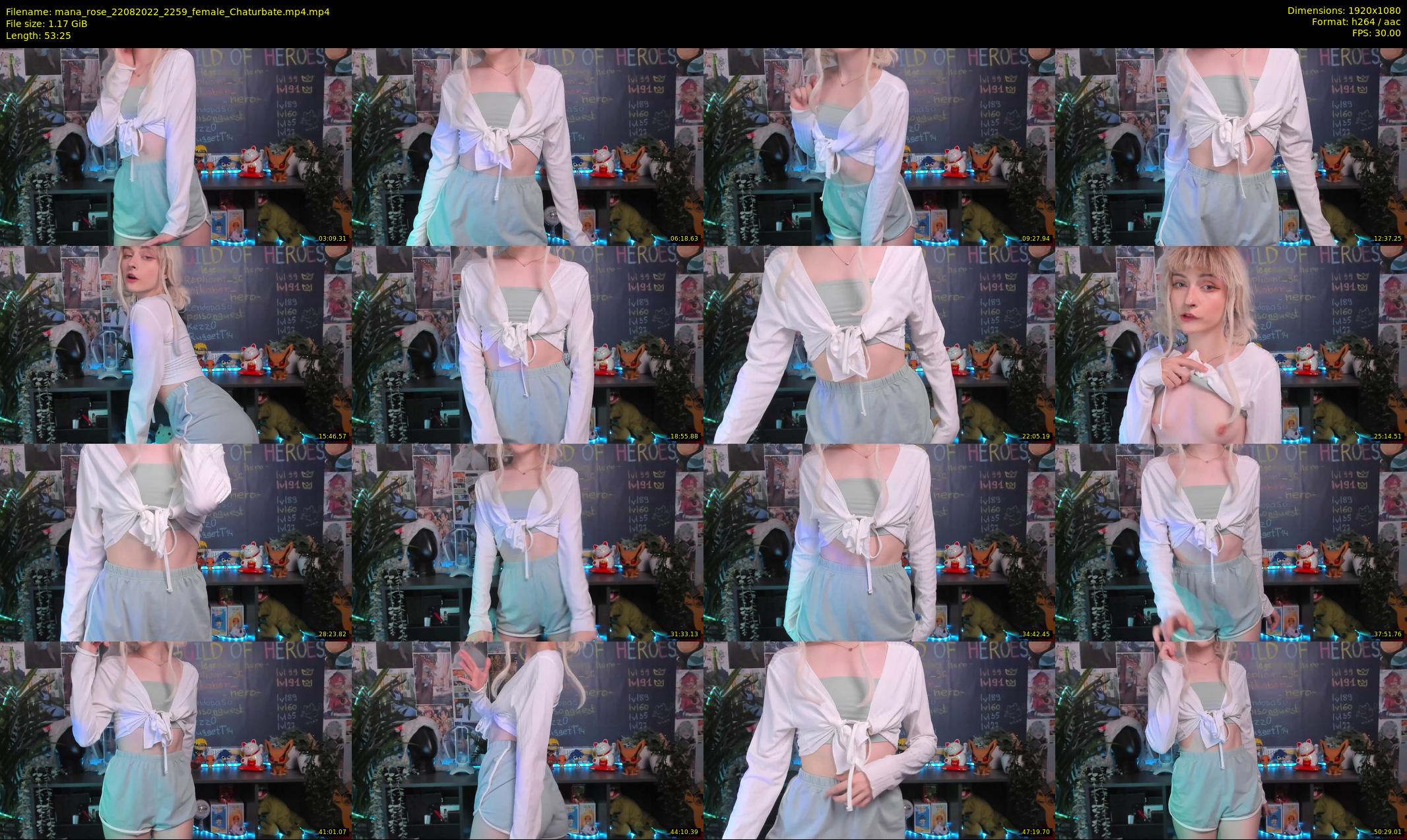 mana_rose — 54 minute Chaturbate female cam show recording, 1080p, Aug 22, 2022