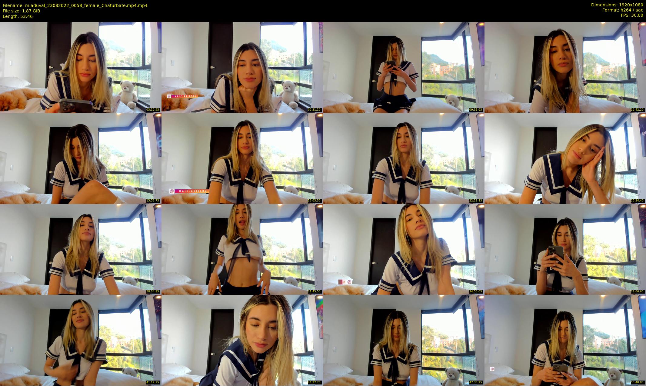 miaduval — 54 minute Chaturbate female cam show recording, 1080p, Aug 23, 2022