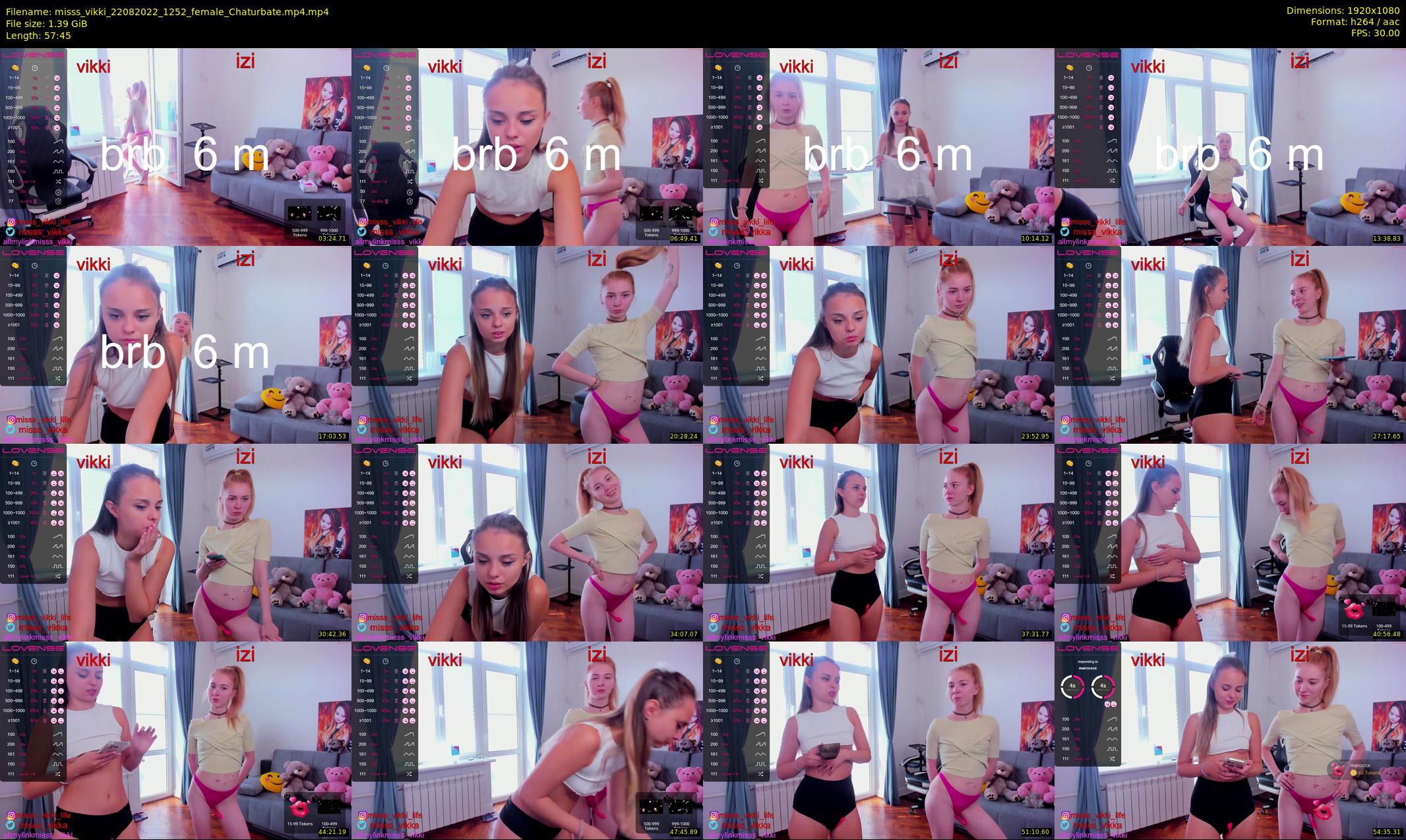 misss_vikki — 58 minute Chaturbate female cam show recording, 1080p, Aug 22, 2022