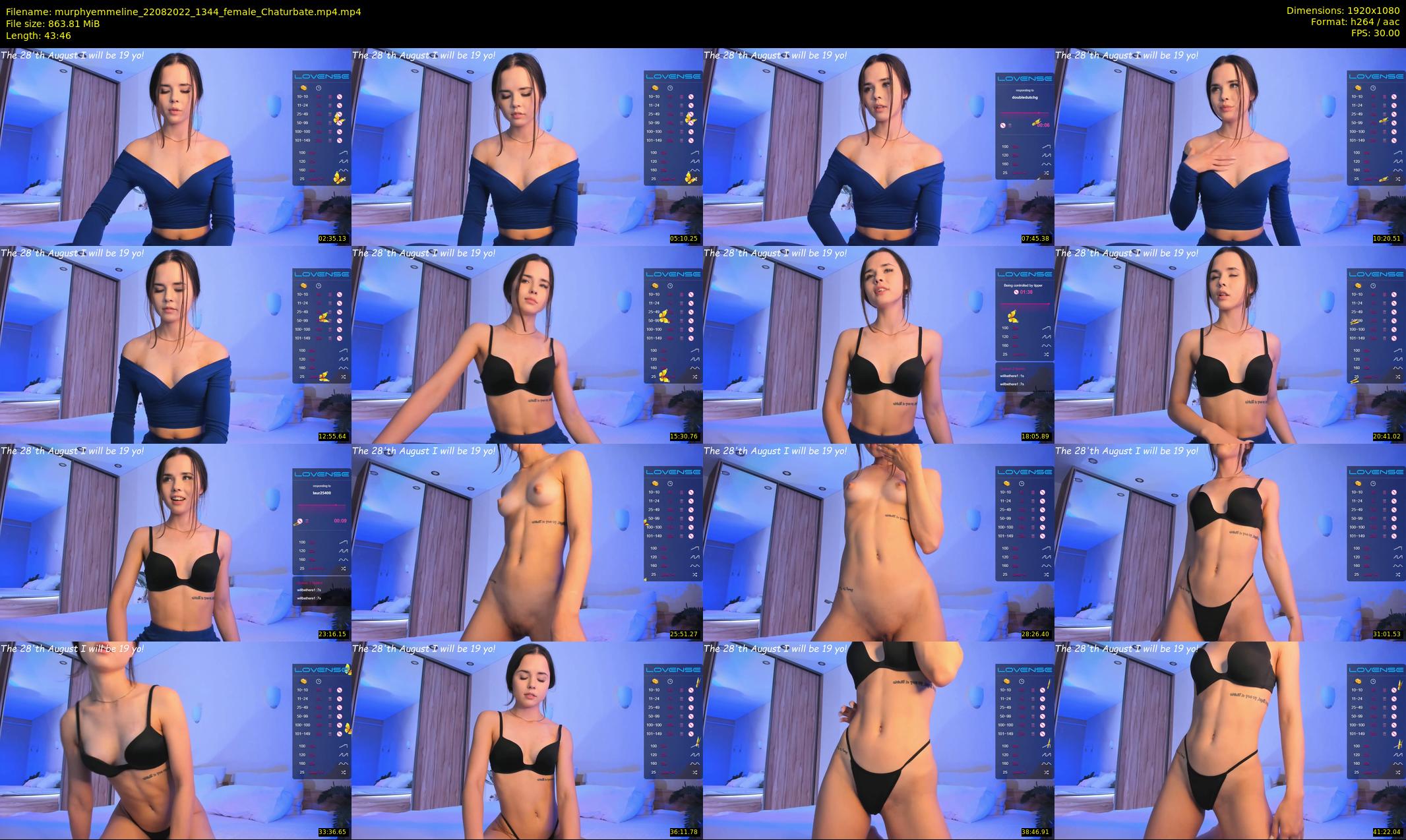 murphyemmeline — 44 minute Chaturbate female cam show recording, 1080p, Aug 22, 2022