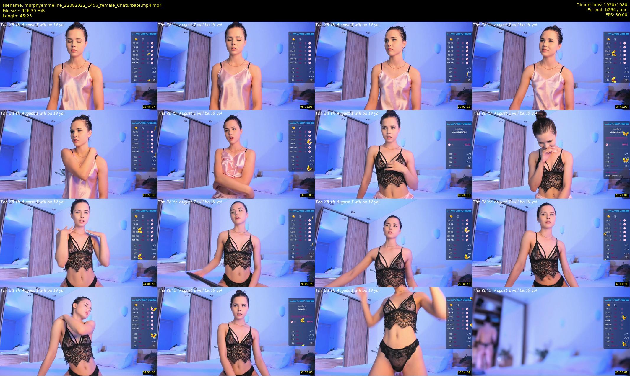 murphyemmeline — 46 minute Chaturbate female cam show recording, 1080p, Aug 22, 2022