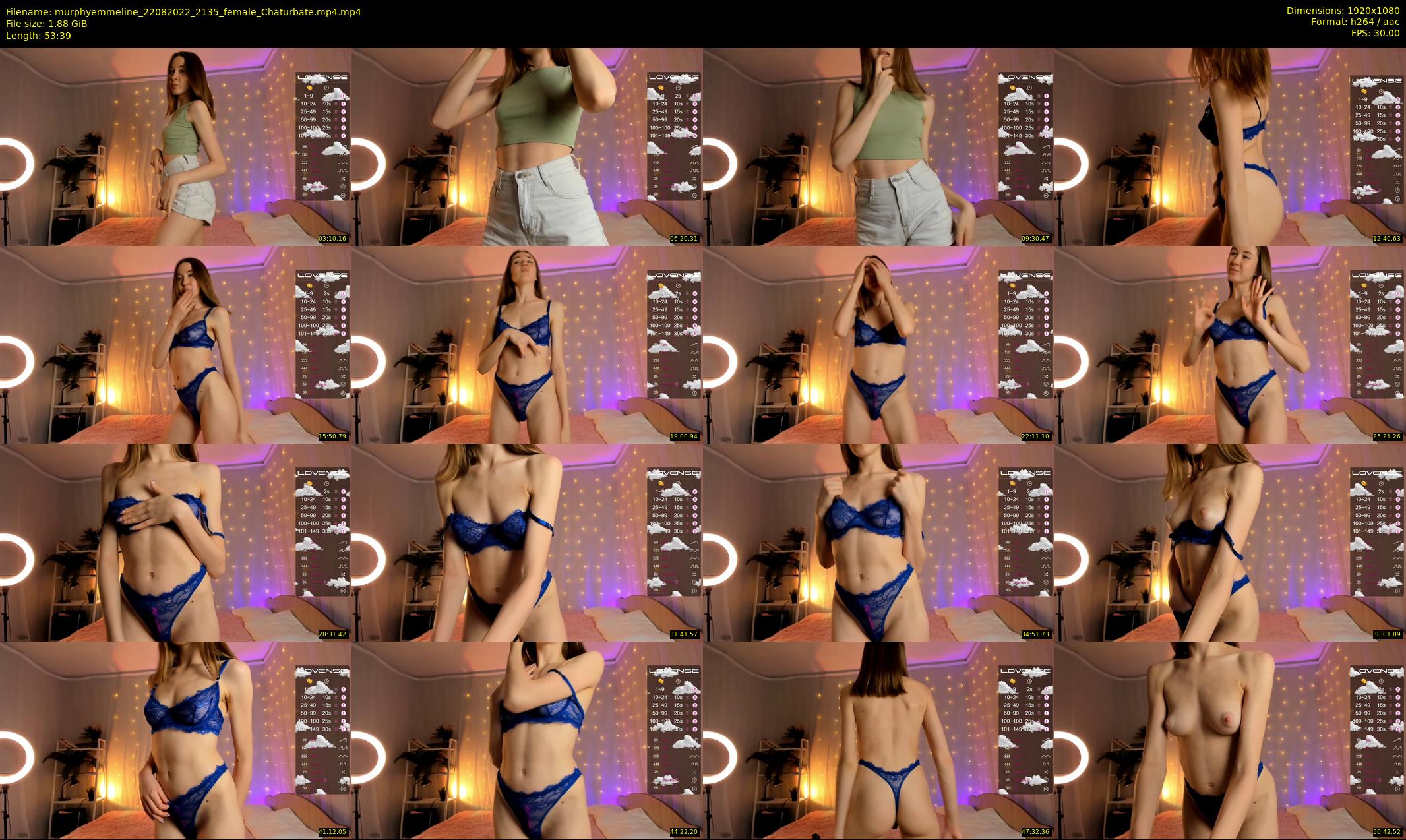 murphyemmeline — 54 minute Chaturbate female cam show recording, 1080p, Aug 22, 2022
