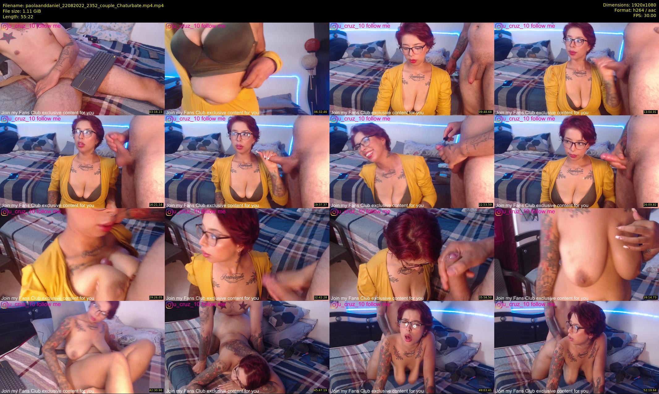 paolaanddaniel — 56 minute Chaturbate couple cam show recording, 1080p, Aug 22, 2022