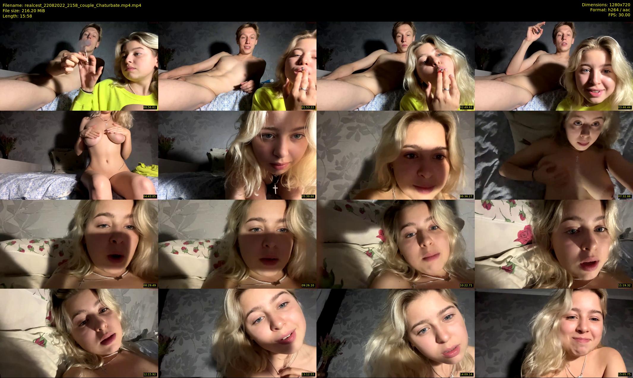realcest — 16 minute Chaturbate couple cam show recording, 720p, Aug 22, 2022