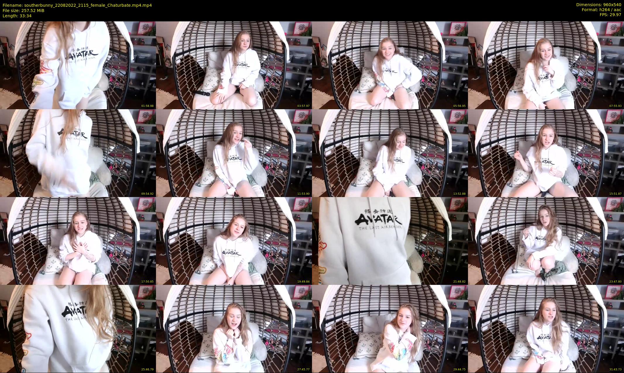 southerbunny — 34 minute Chaturbate female cam show recording, 480p, Aug 22, 2022