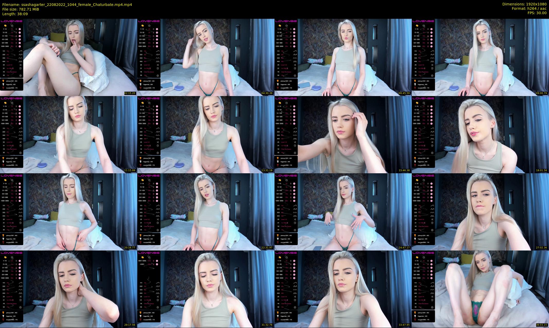 ssashagarter — 39 minute Chaturbate female cam show recording, 1080p, Aug 22, 2022