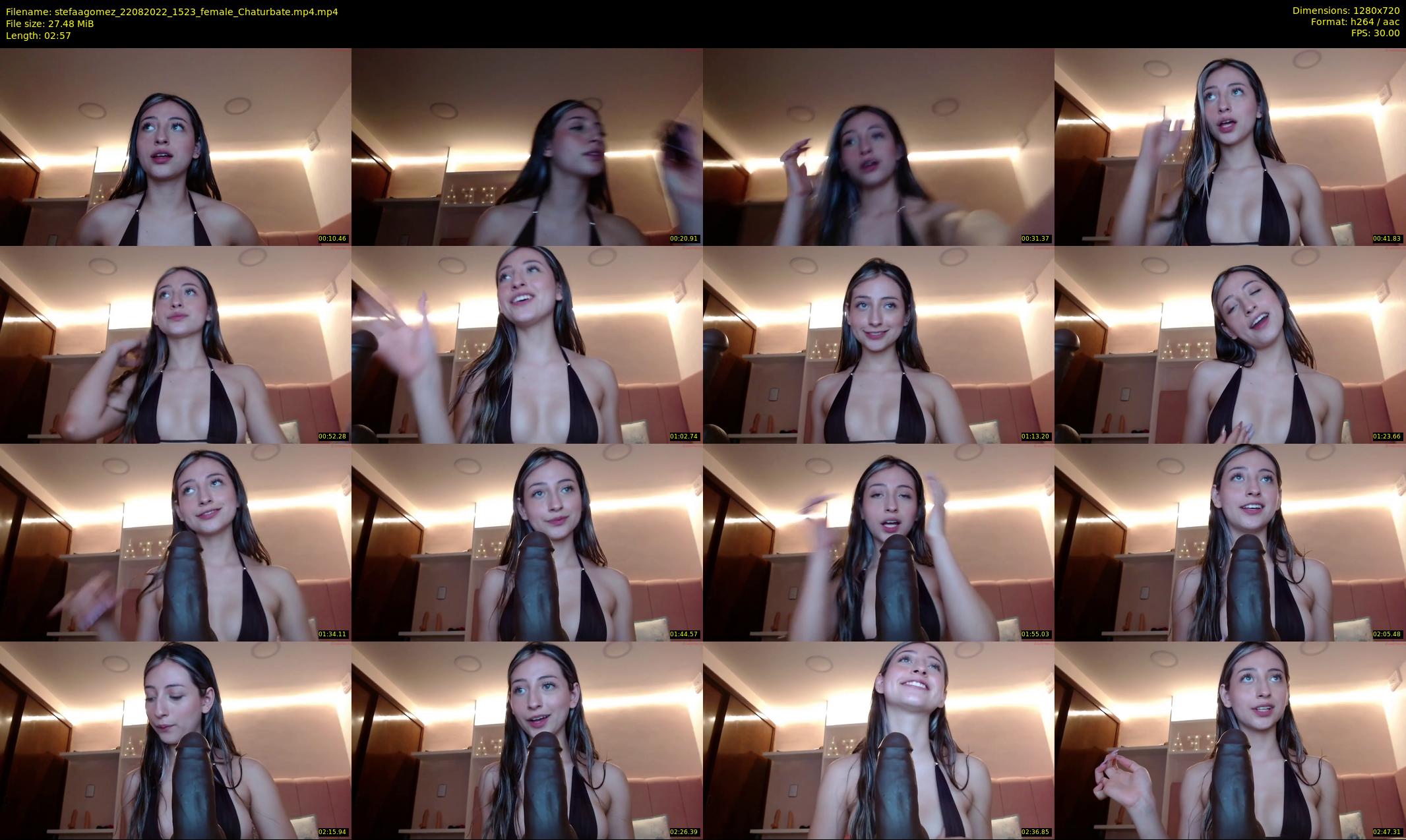 stefaagomez — 3 minute Chaturbate female cam show recording, 720p, Aug 22, 2022