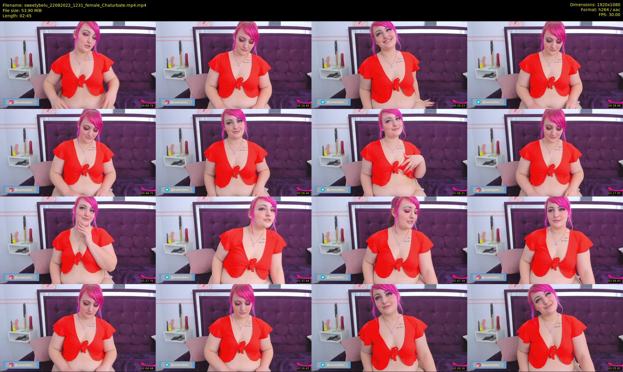 sweetybelu — 3 minute Chaturbate female cam show recording, 1080p, Aug 22, 2022