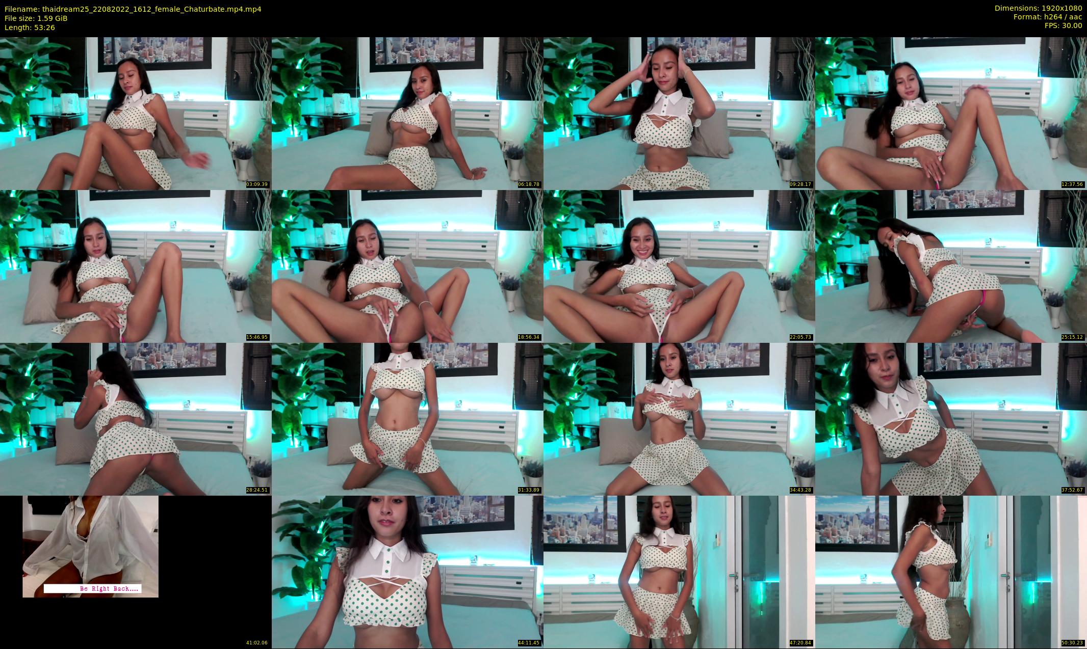 thaidream25 — 54 minute Chaturbate female cam show recording, 1080p, Aug 22, 2022