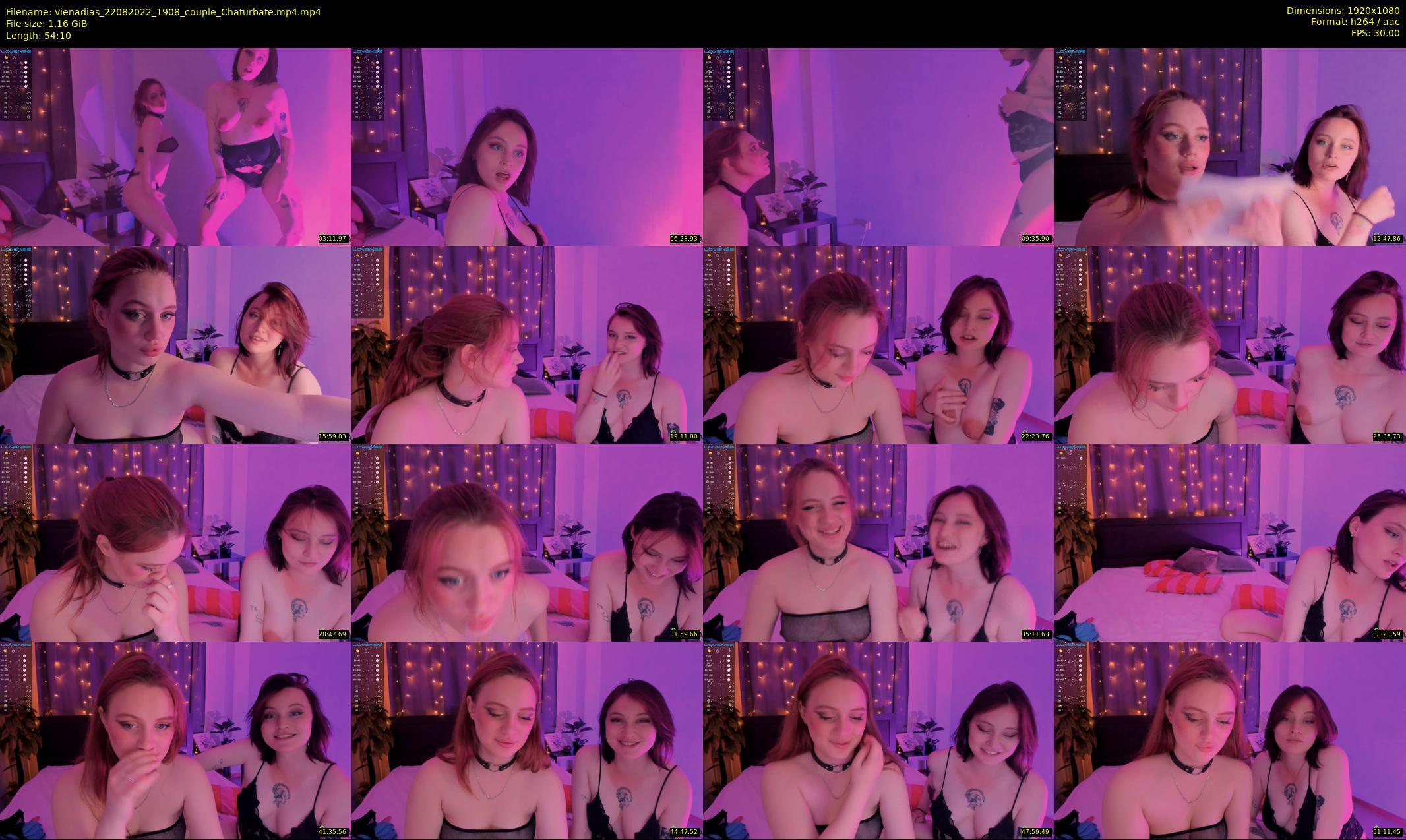 vienadias — 55 minute Chaturbate couple cam show recording, 1080p, Aug 22, 2022