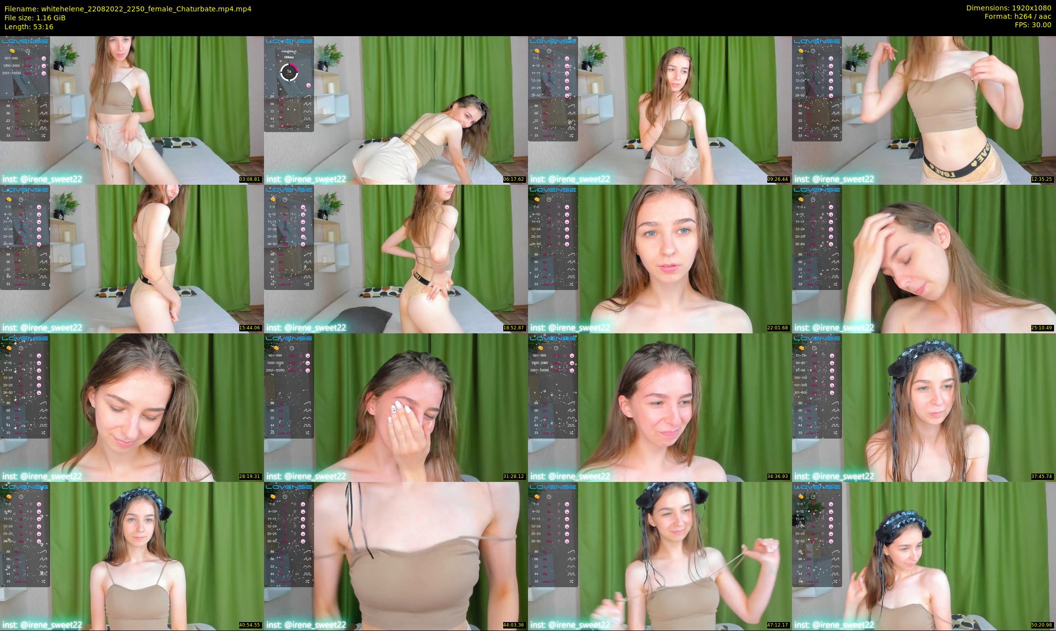 whitehelene — 54 minute Chaturbate female cam show recording, 1080p, Aug 22, 2022