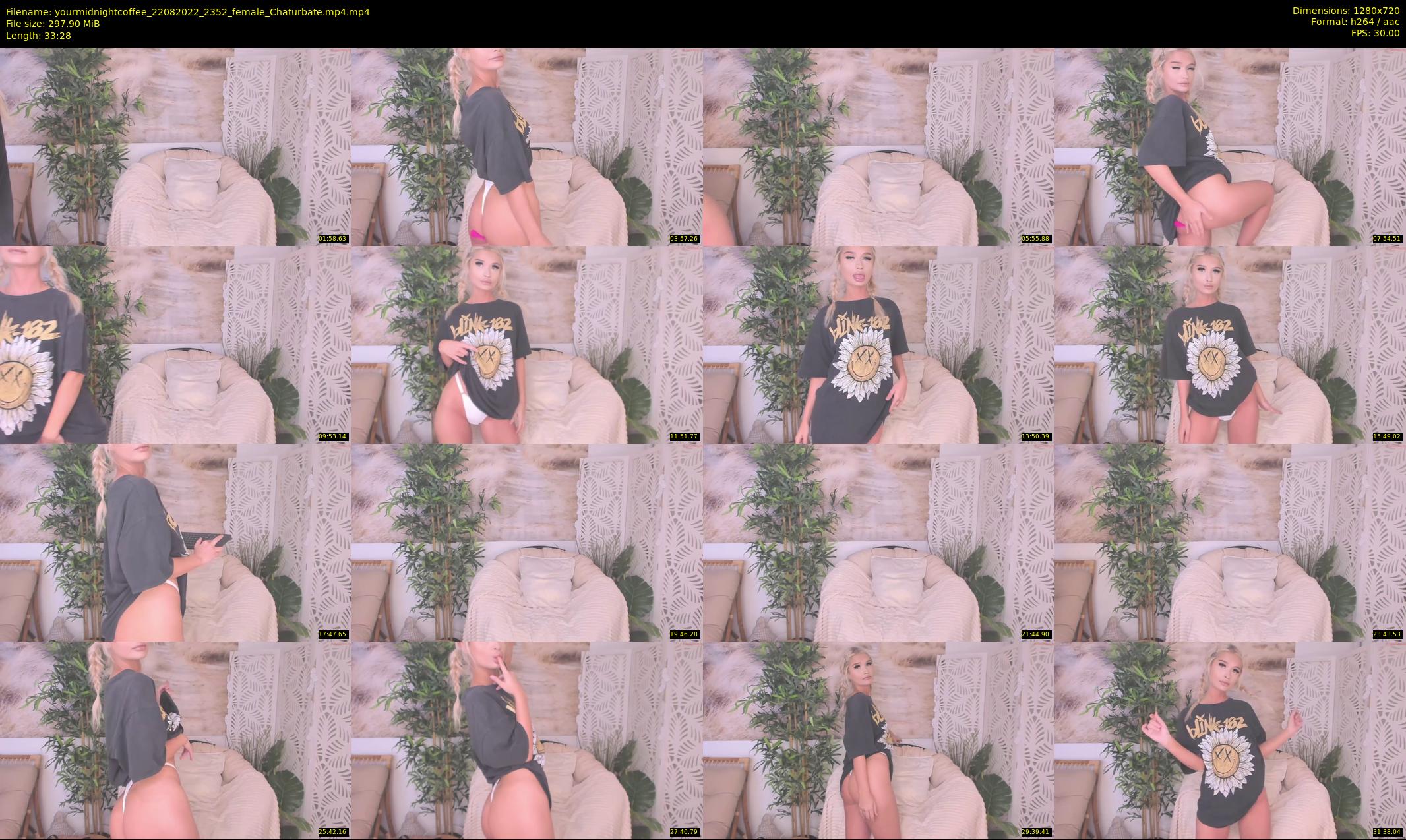 yourmidnightcoffee — 34 minute Chaturbate female cam show recording, 720p, Aug 22, 2022