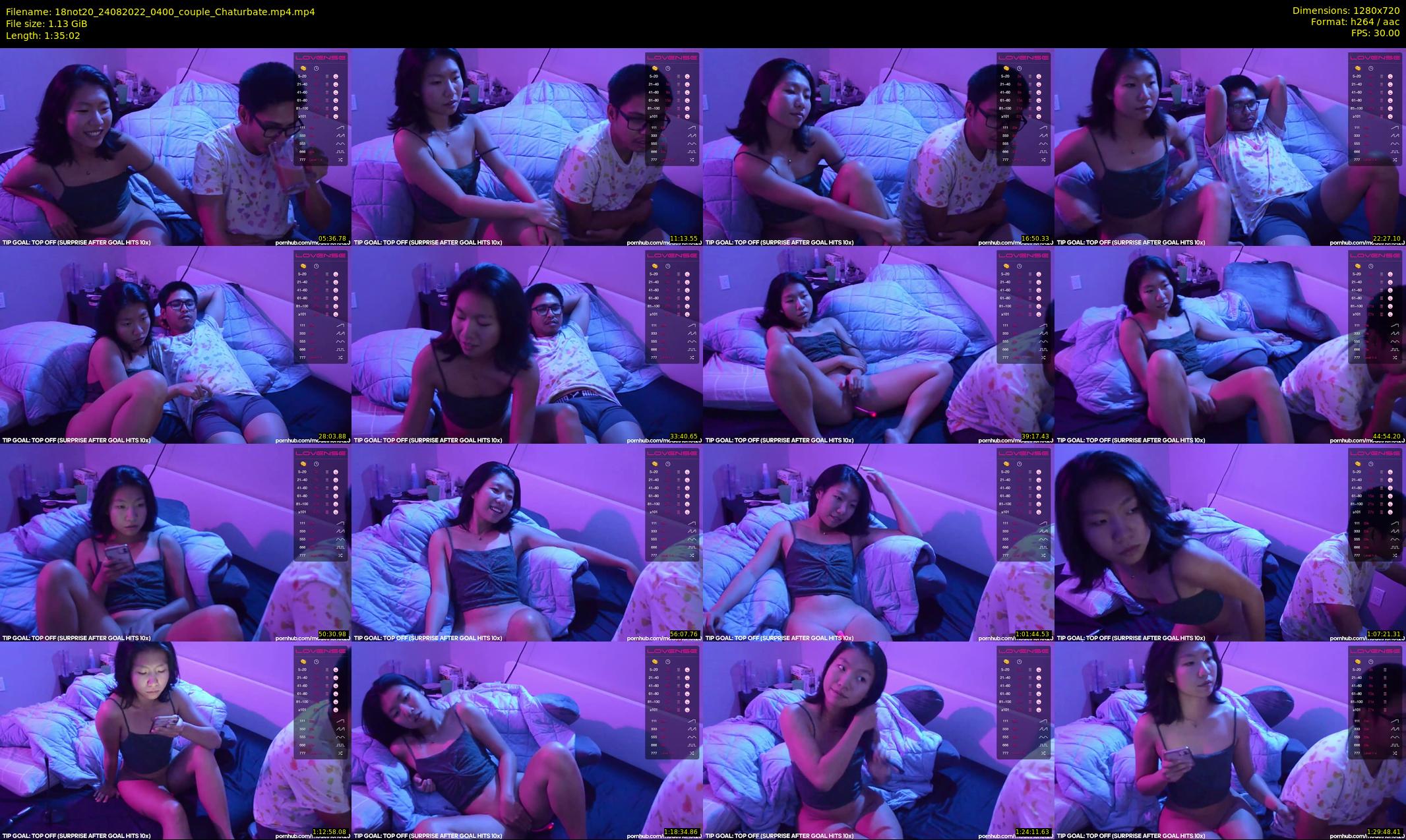 18not20 — 96 minute Chaturbate couple cam show recording, 720p, Aug 24, 2022