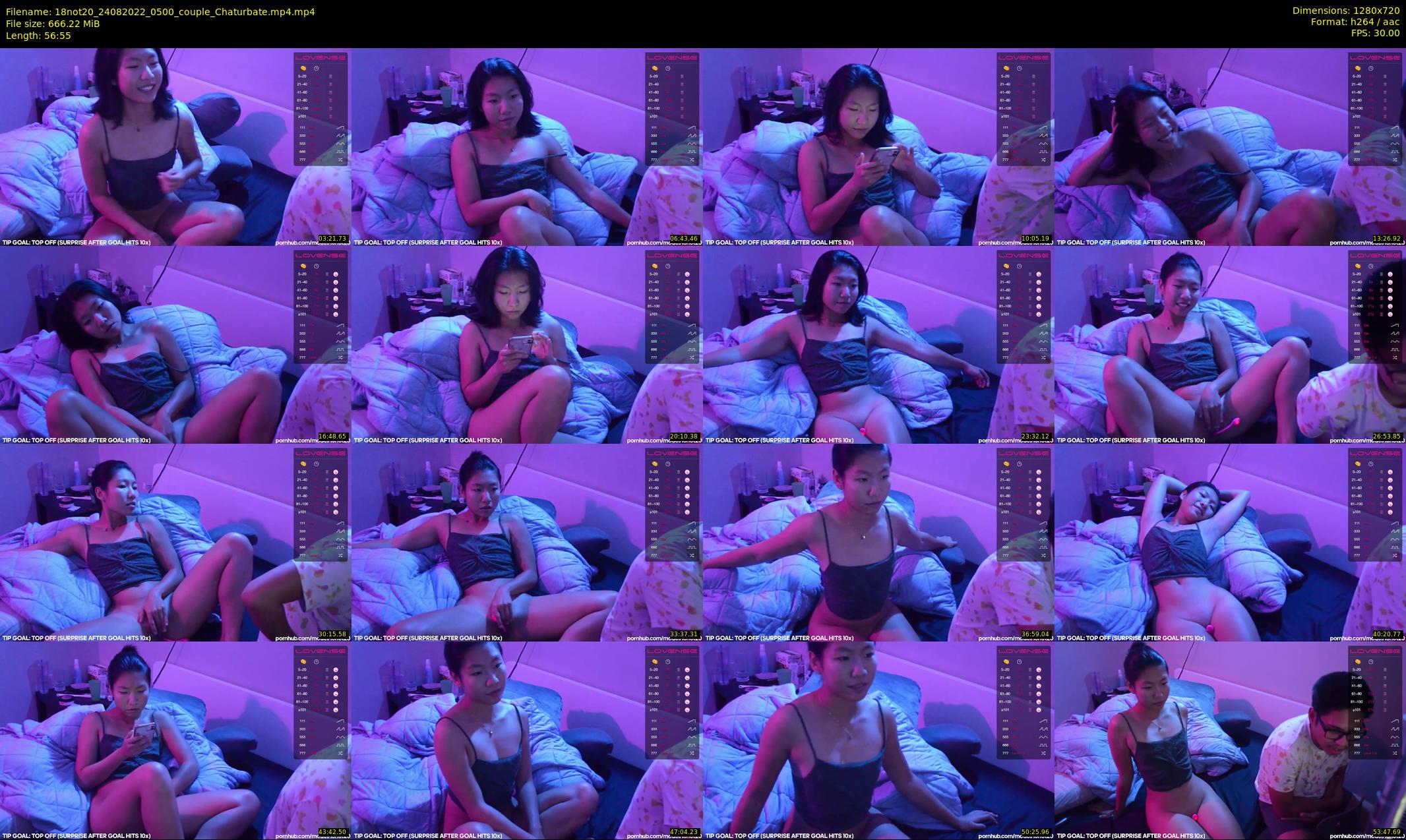 18not20 — 57 minute Chaturbate couple cam show recording, 720p, Aug 24, 2022