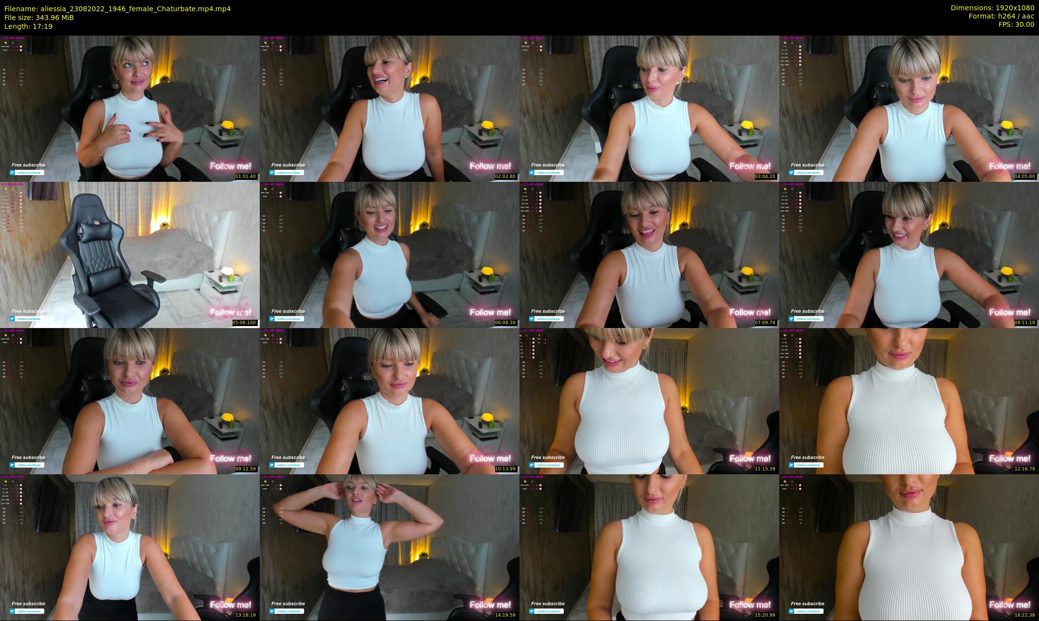 aliessia — 18 minute Chaturbate female cam show recording, 1080p, Aug 23, 2022