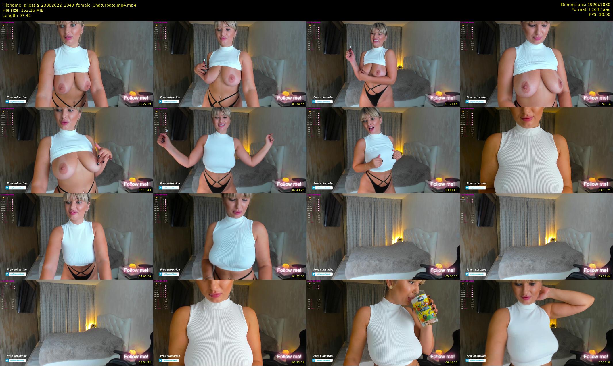 aliessia — 8 minute Chaturbate female cam show recording, 1080p, Aug 23, 2022