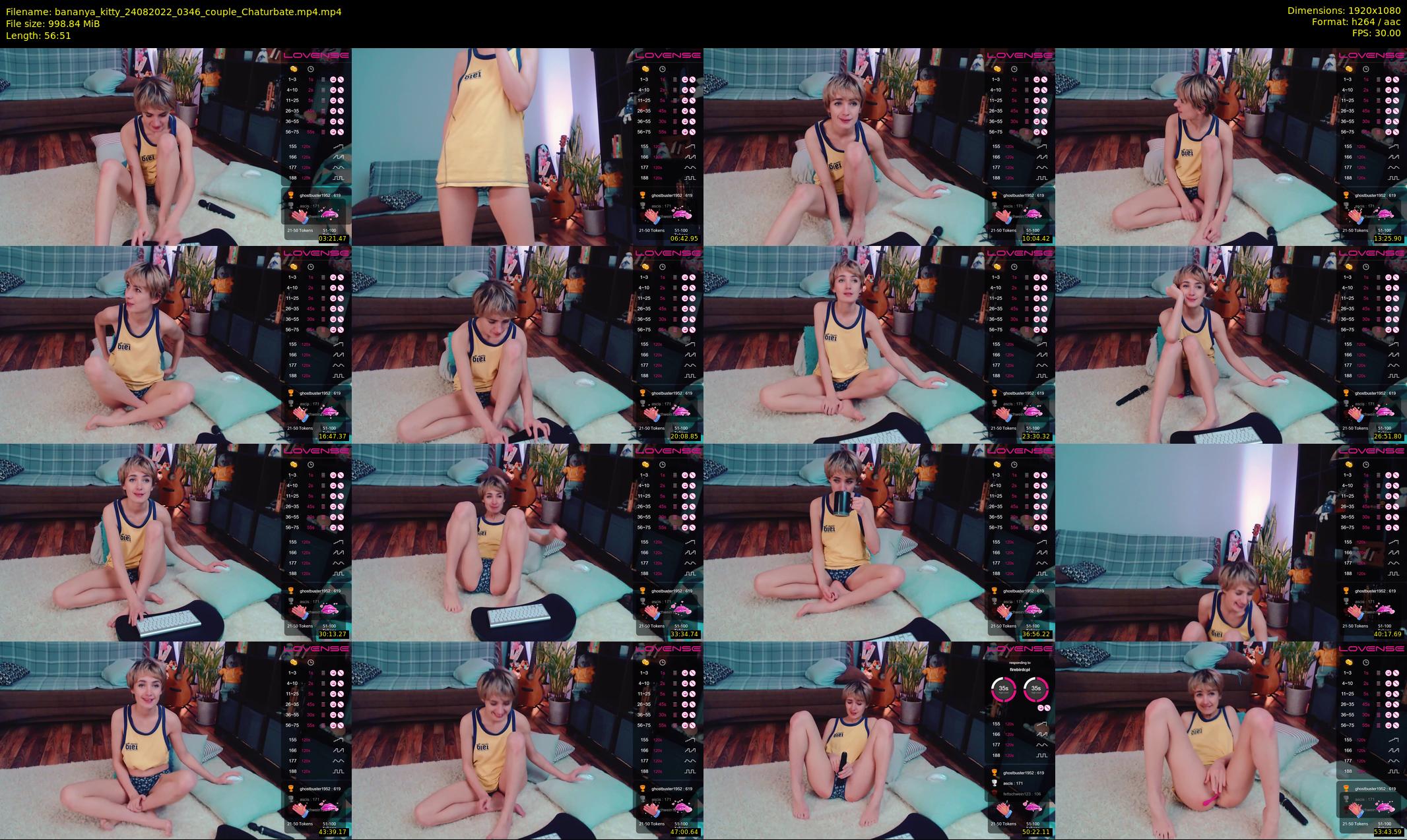 bananya_kitty — 57 minute Chaturbate couple cam show recording, 1080p, Aug 24, 2022