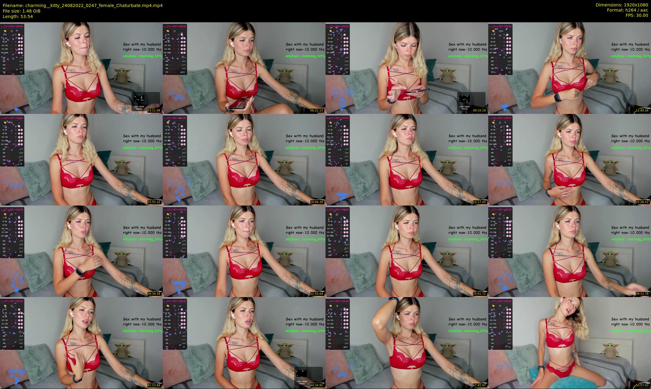 charming__kitty — 54 minute Chaturbate female cam show recording, 1080p, Aug 24, 2022