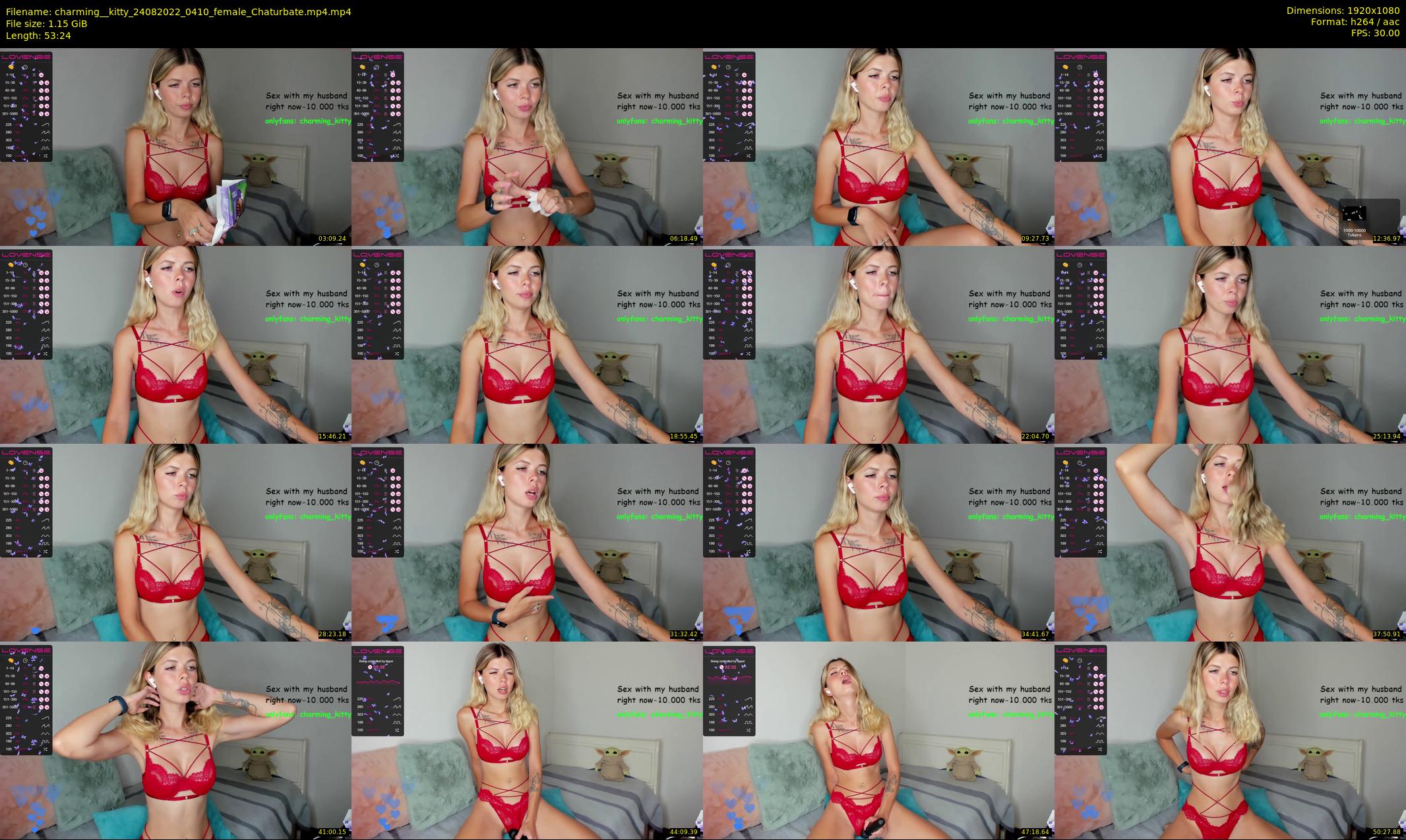 charming__kitty — 54 minute Chaturbate female cam show recording, 1080p, Aug 24, 2022