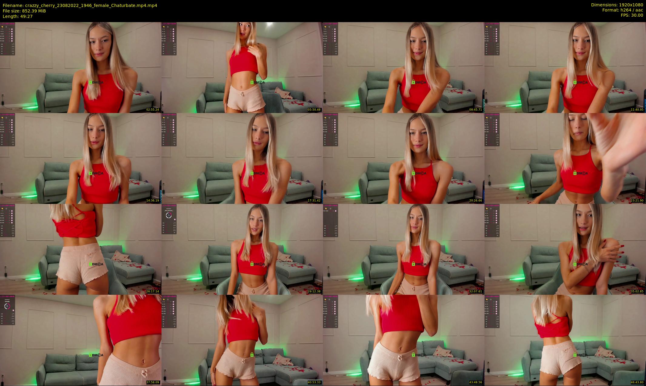 crazzy_cherry — 50 minute Chaturbate female cam show recording, 1080p, Aug 23, 2022