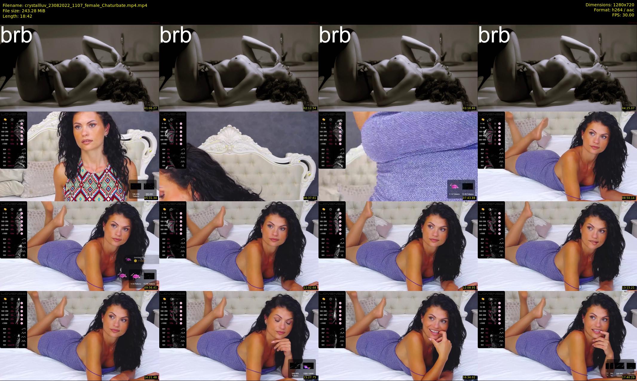crystallluv — 19 minute Chaturbate female cam show recording, 720p, Aug 23, 2022