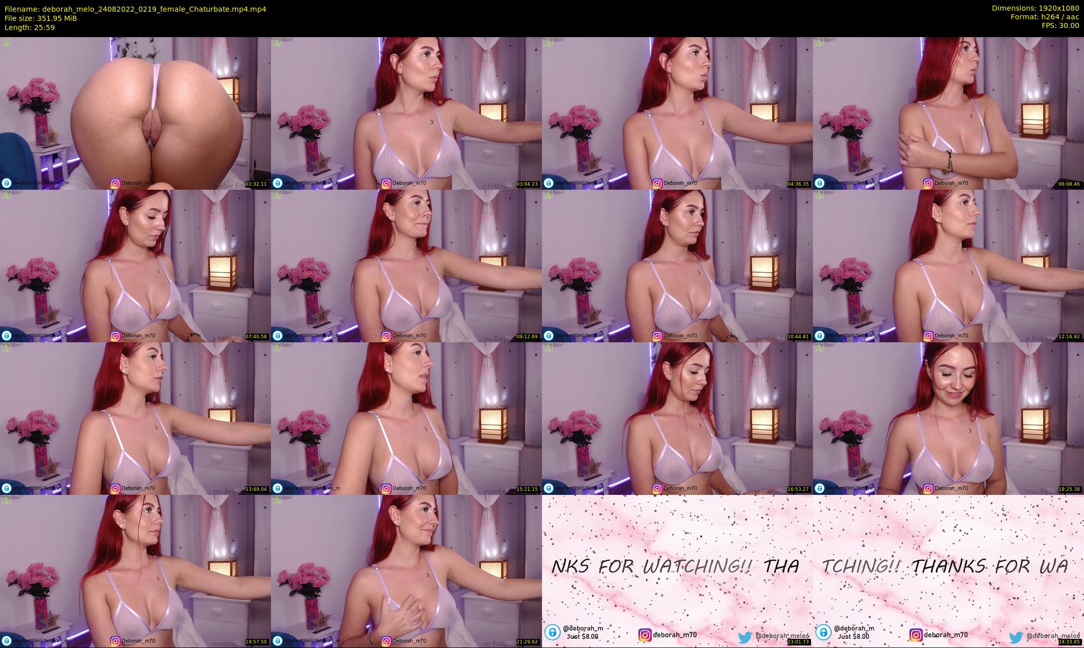 deborah_melo — 26 minute Chaturbate female cam show recording, 1080p, Aug 24, 2022