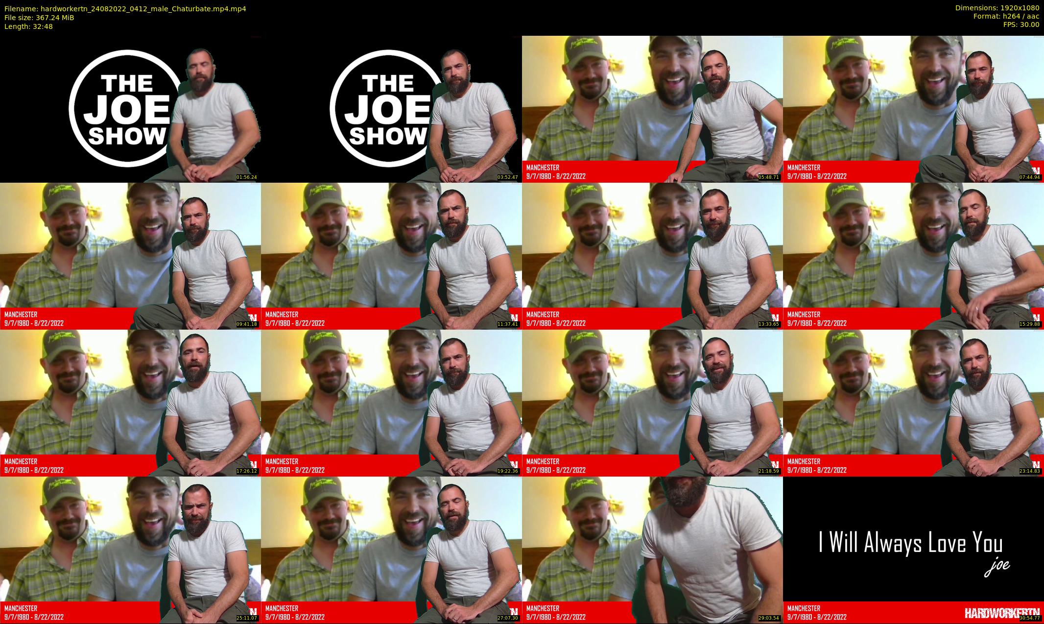 hardworkertn — 33 minute Chaturbate male cam show recording, 1080p, Aug 24, 2022