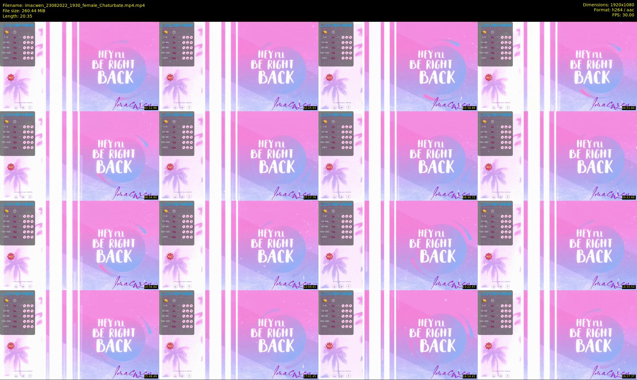 imacwen — 21 minute Chaturbate female cam show recording, 1080p, Aug 23, 2022