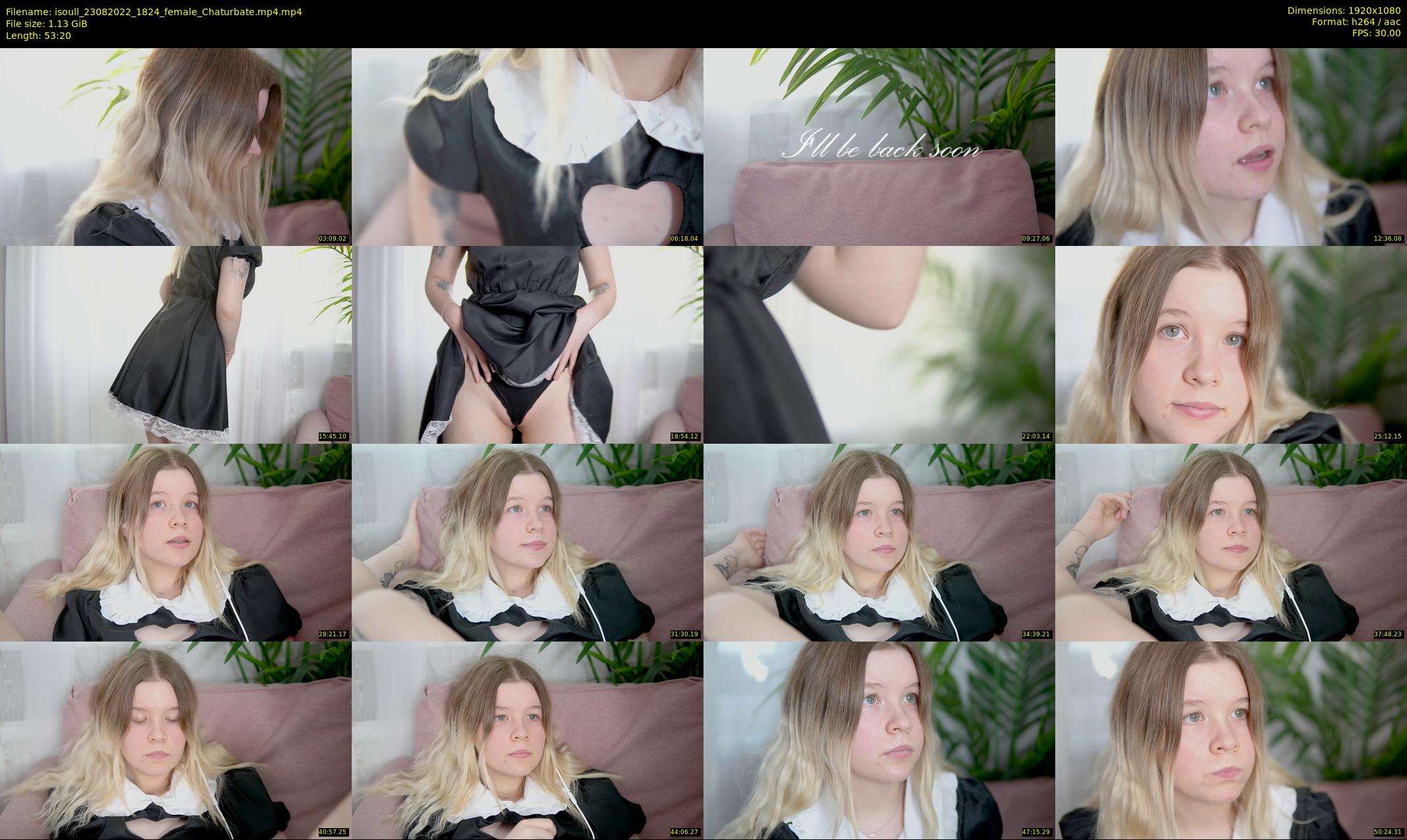 isoull — 54 minute Chaturbate female cam show recording, 1080p, Aug 23, 2022