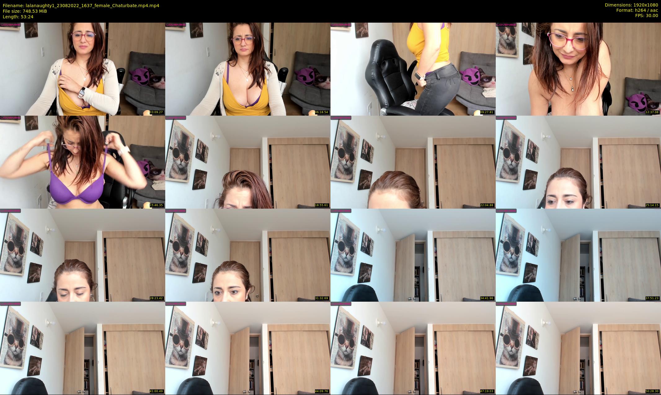 lalanaughty1 — 54 minute Chaturbate female cam show recording, 1080p, Aug 23, 2022