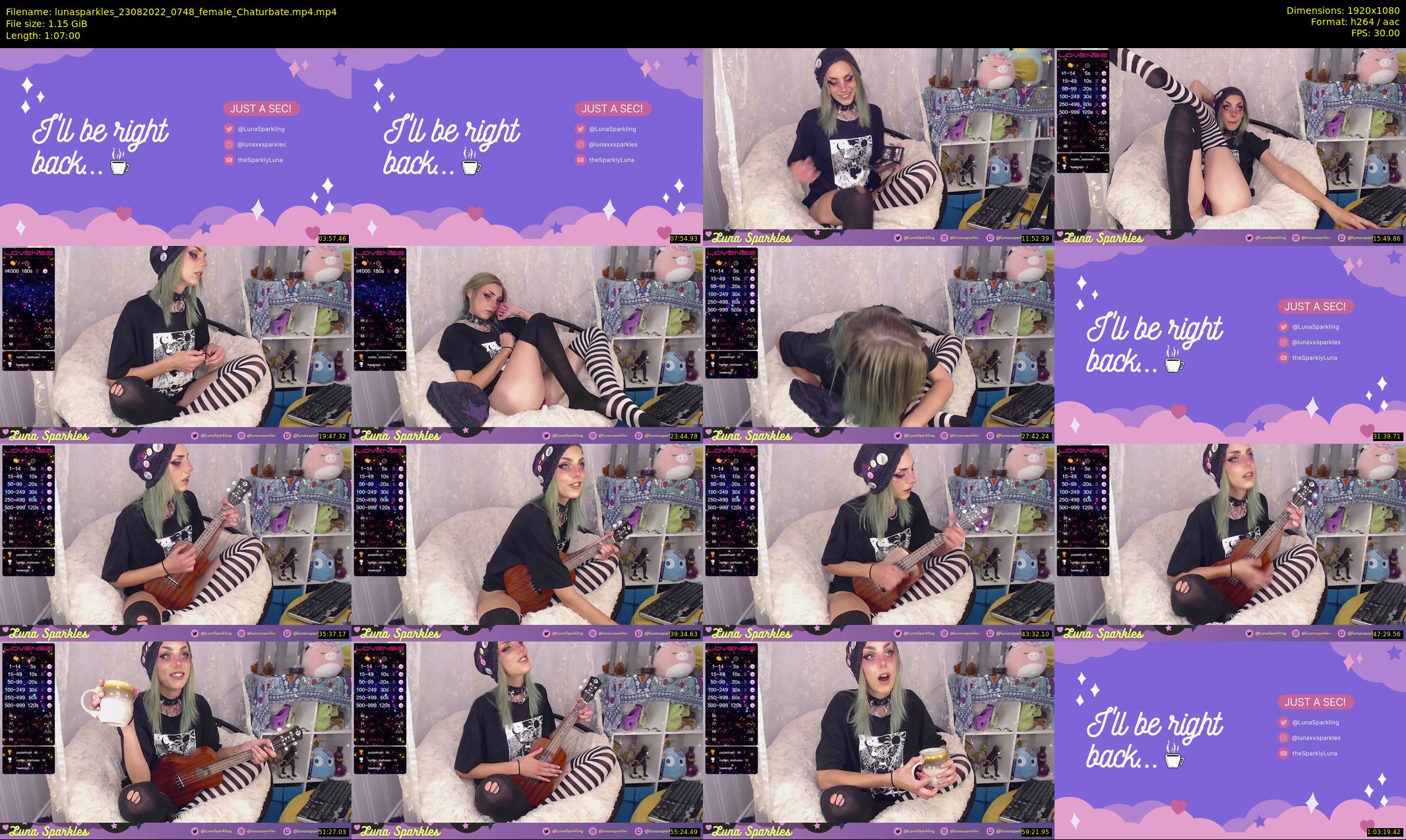 lunasparkles — 67 minute Chaturbate female cam show recording, 1080p, Aug 23, 2022