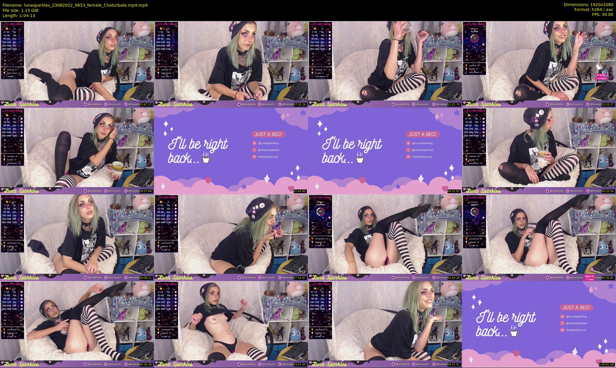 lunasparkles — 65 minute Chaturbate female cam show recording, 1080p, Aug 23, 2022