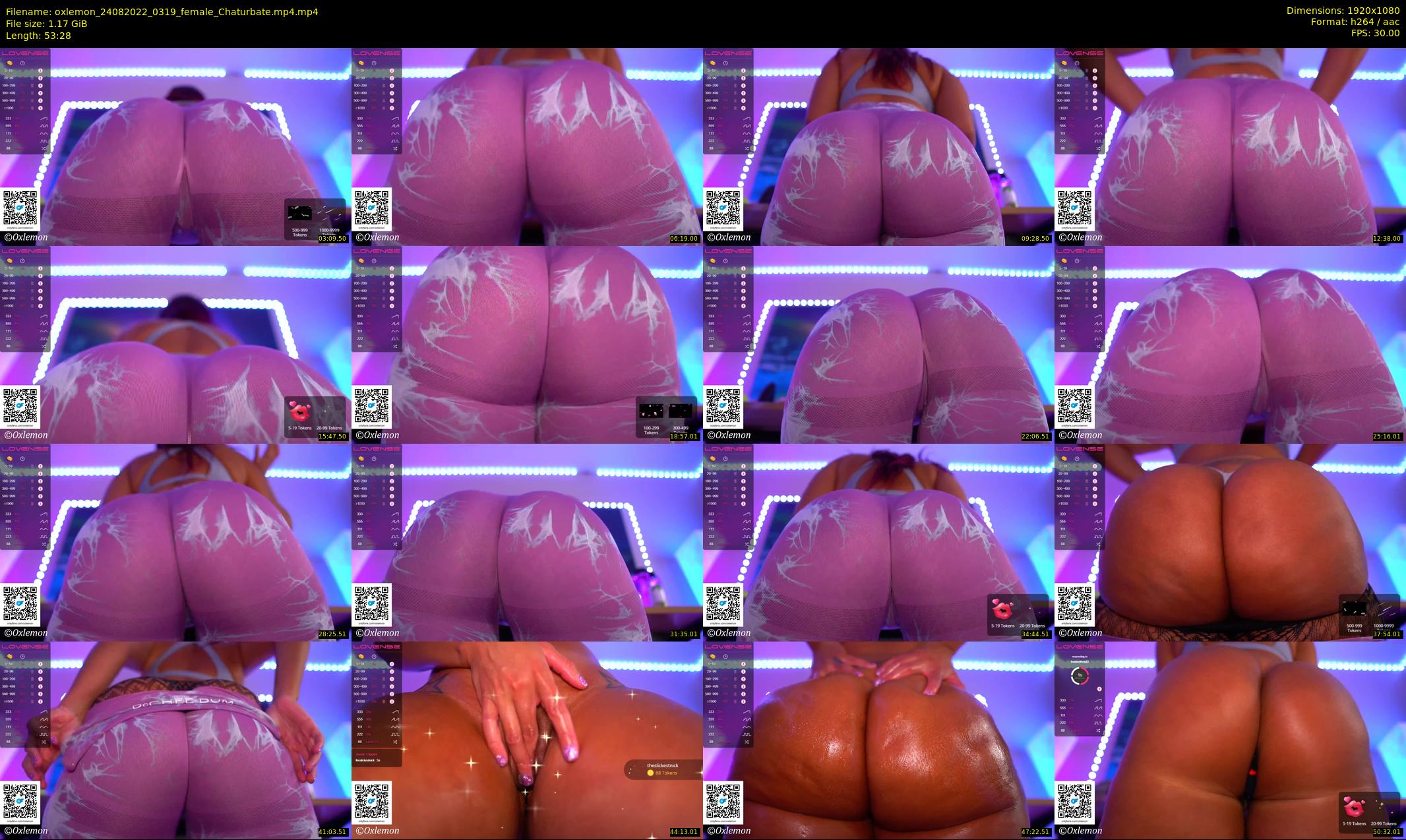oxlemon — 54 minute Chaturbate female cam show recording, 1080p, Aug 24, 2022