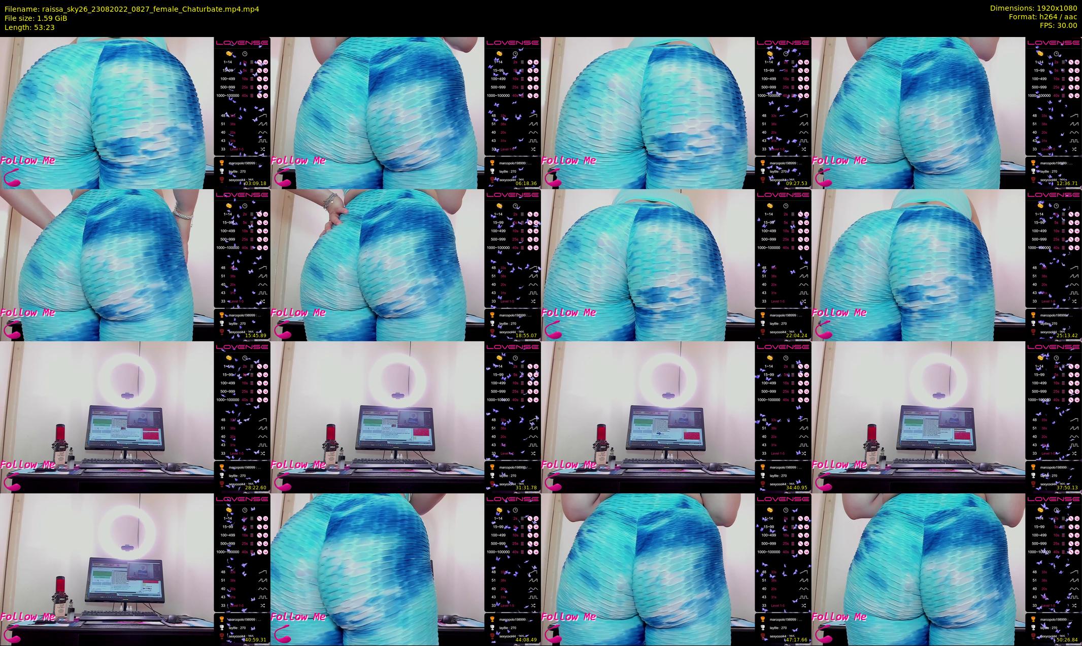 raissa_sky26 — 54 minute Chaturbate female cam show recording, 1080p, Aug 23, 2022