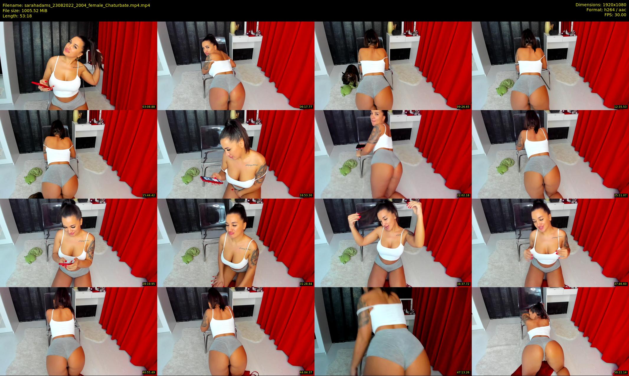 sarahadams — 54 minute Chaturbate female cam show recording, 1080p, Aug 23, 2022
