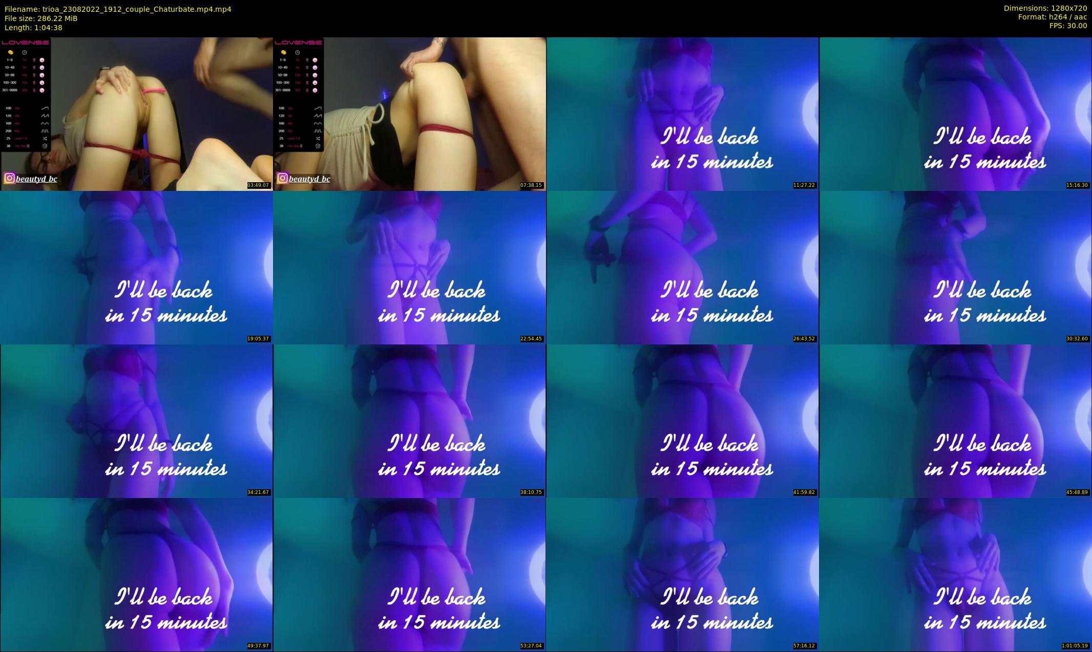 trioa — 65 minute Chaturbate couple cam show recording, 720p, Aug 23, 2022