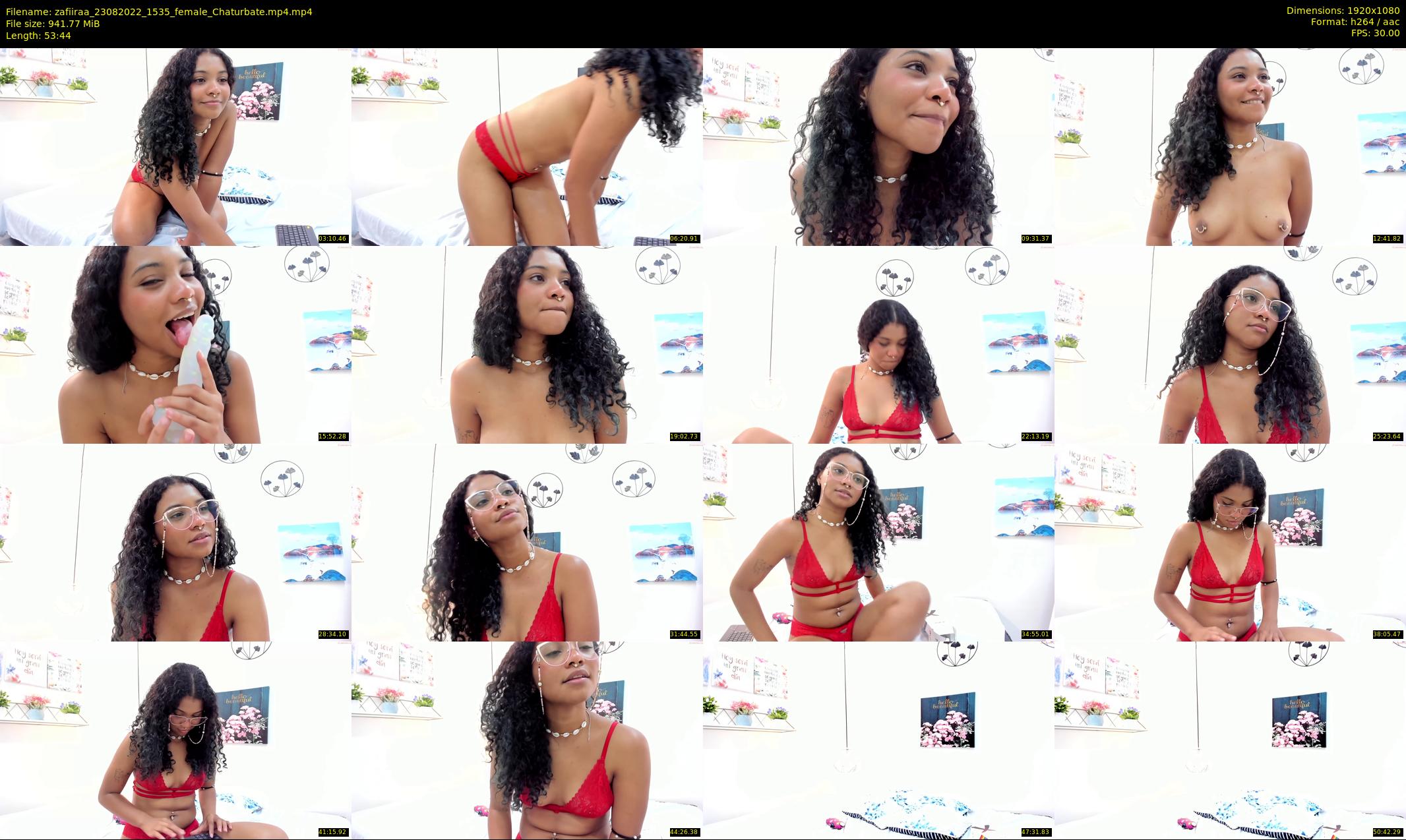 zafiiraa — 54 minute Chaturbate female cam show recording, 1080p, Aug 23, 2022