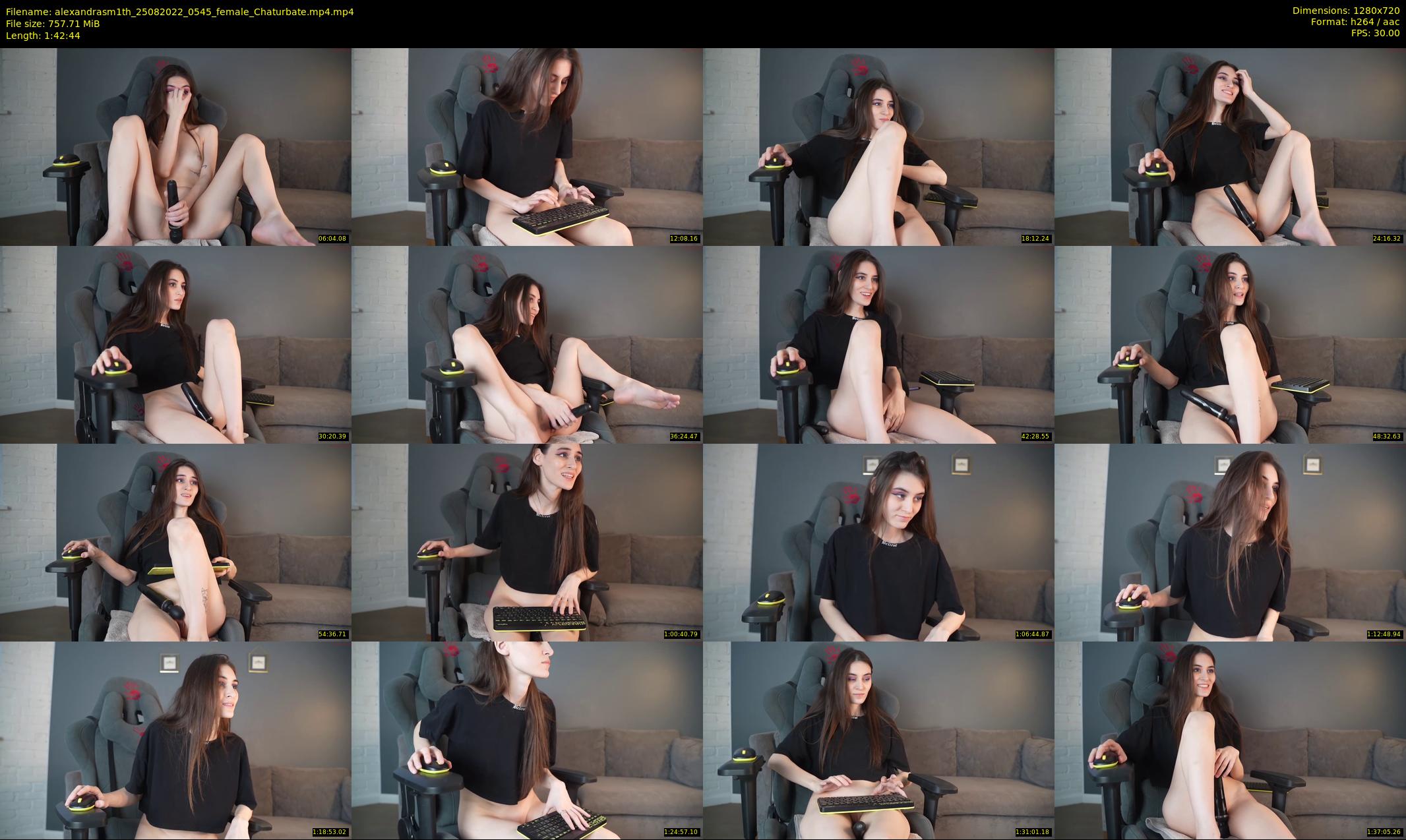 alexandrasm1th — 103 minute Chaturbate female cam show recording, 720p, Aug 25, 2022