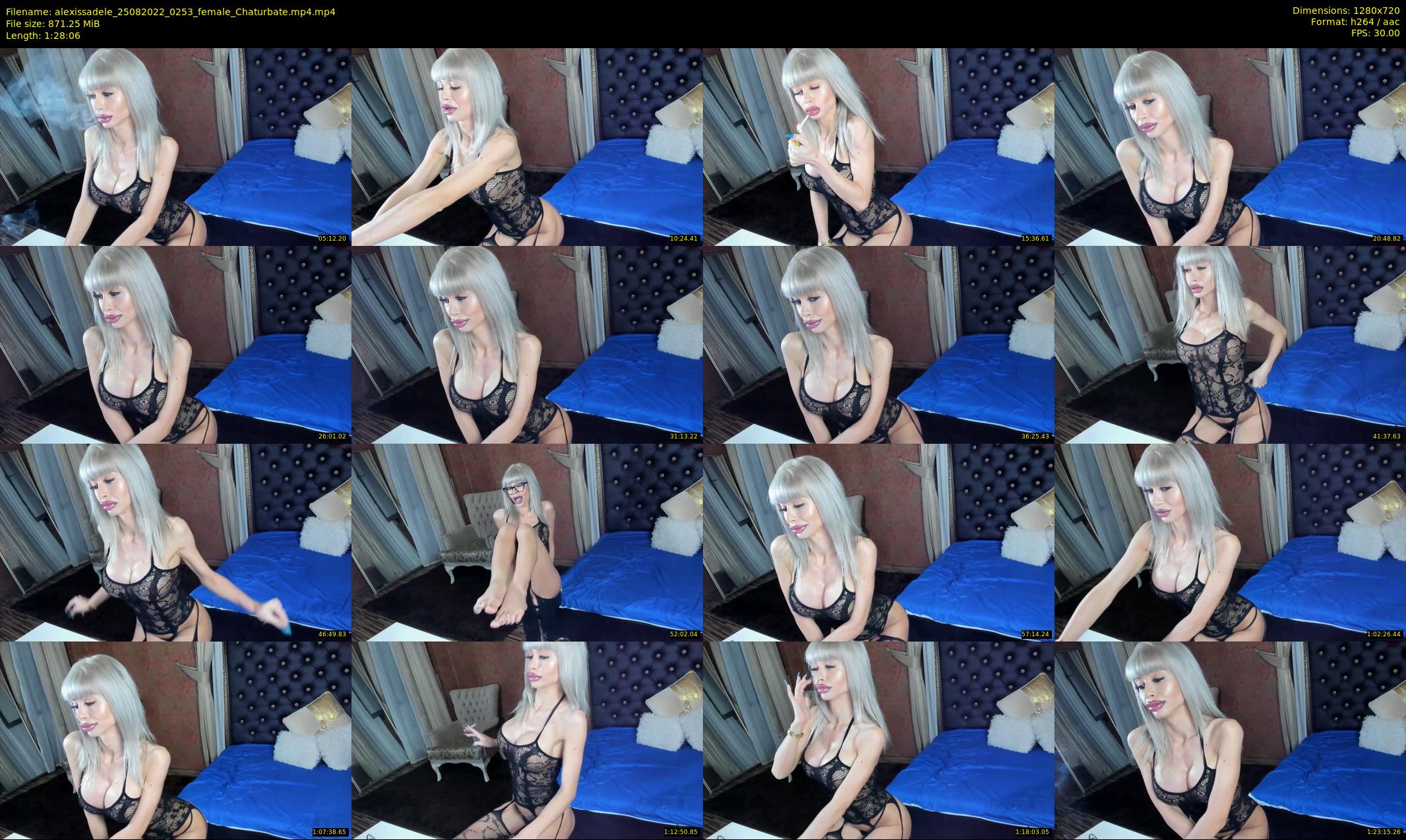 alexissadele — 89 minute Chaturbate female cam show recording, 720p, Aug 25, 2022