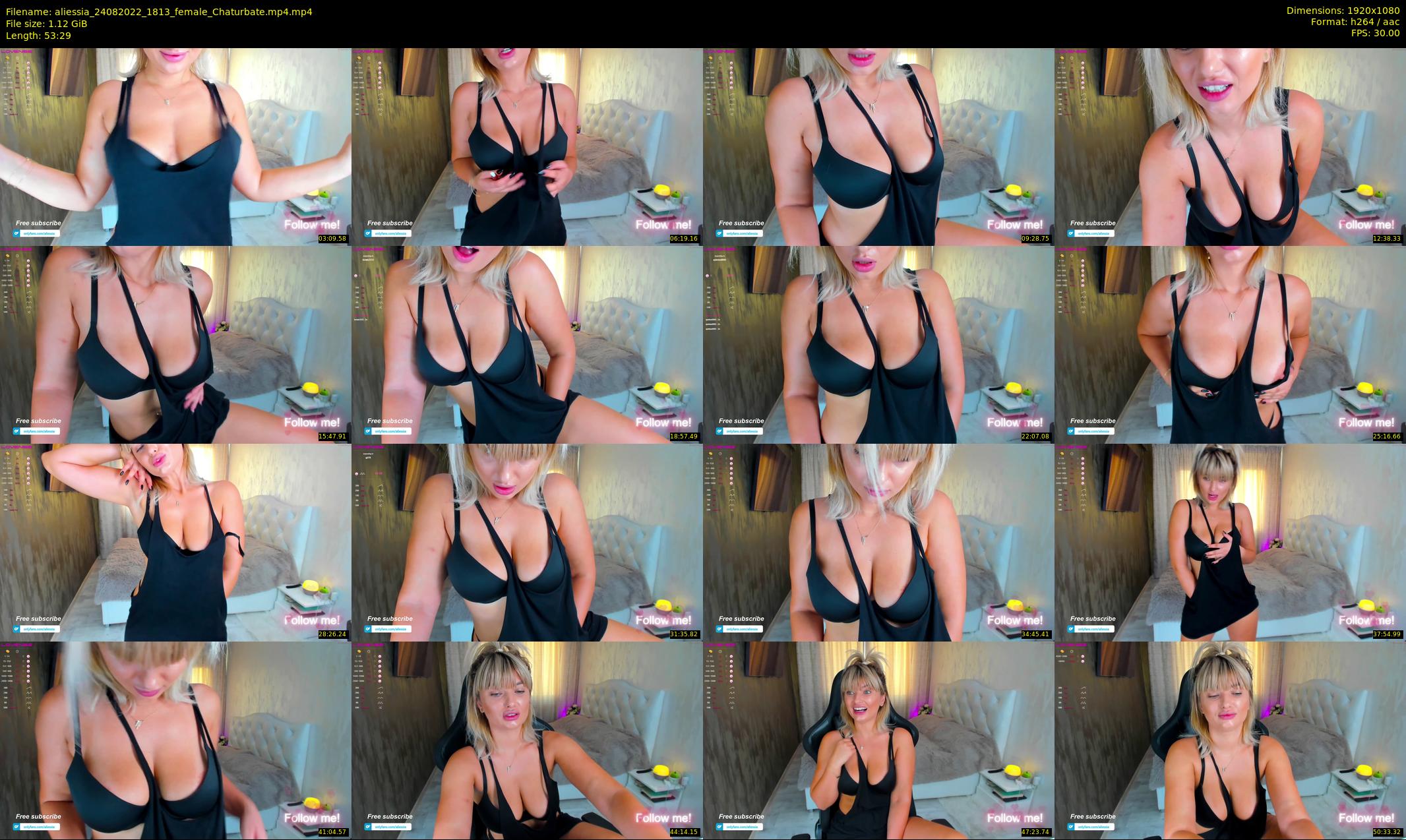 aliessia — 54 minute Chaturbate female cam show recording, 1080p, Aug 24, 2022