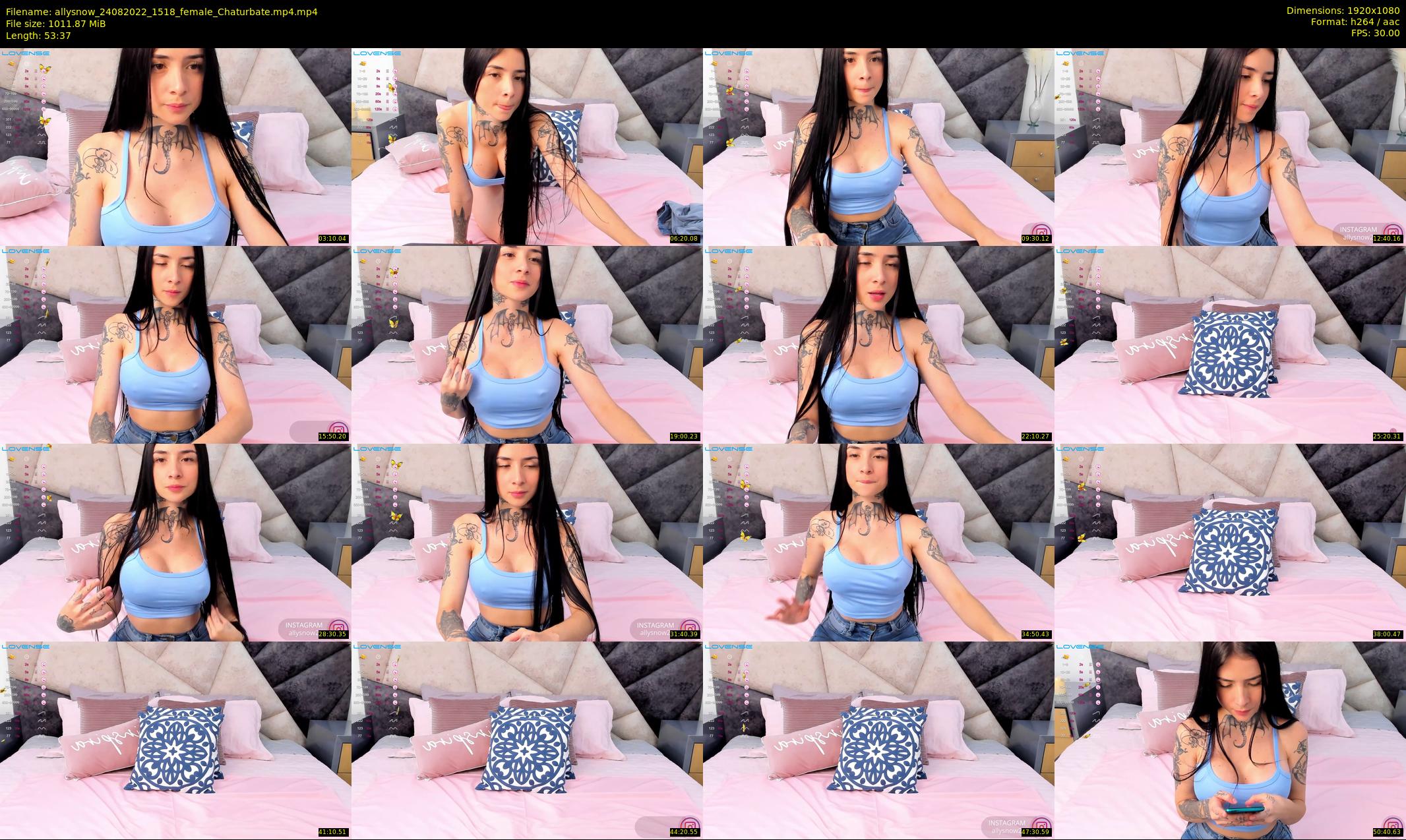 allysnow — 54 minute Chaturbate female cam show recording, 1080p, Aug 24, 2022