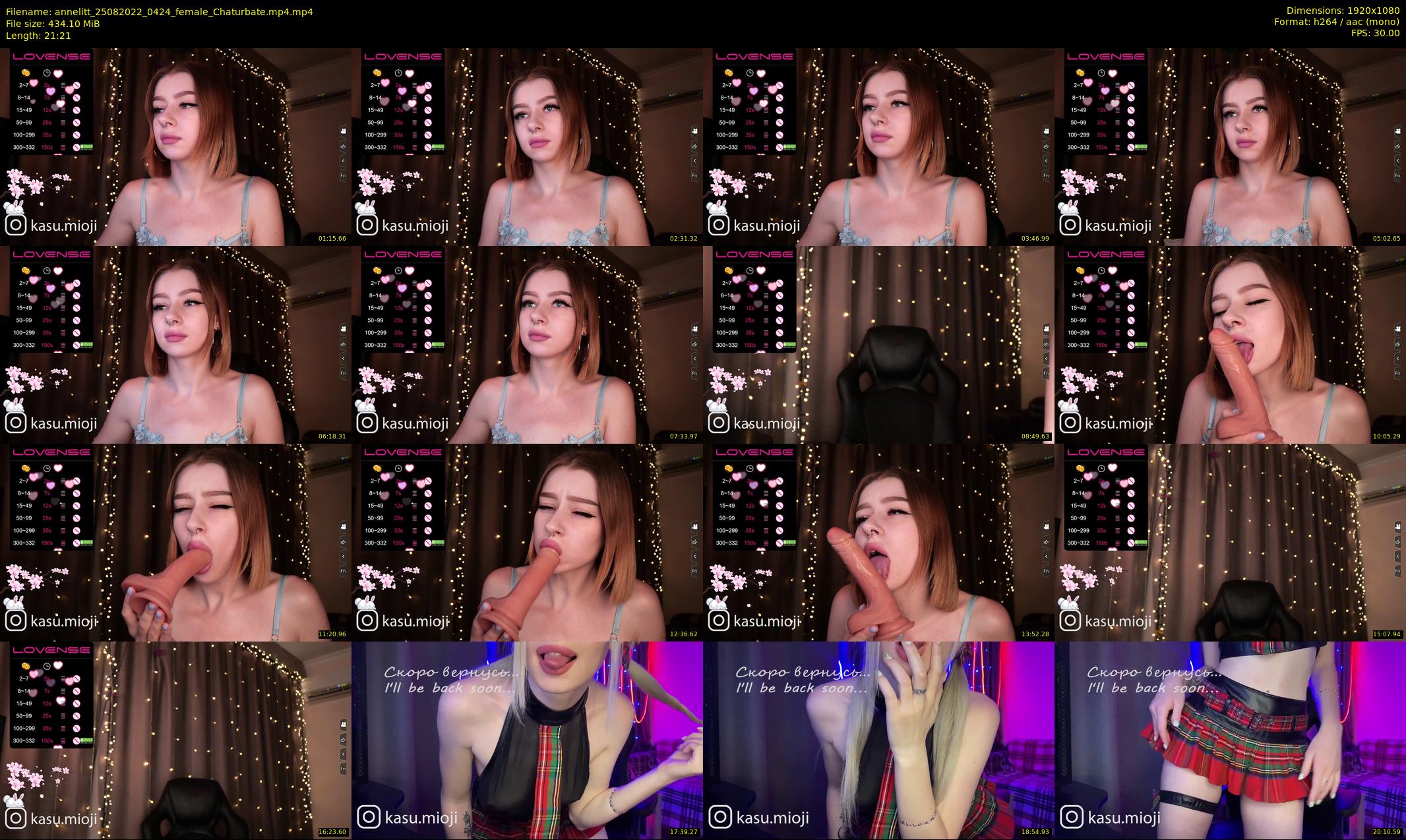 annelitt — 22 minute Chaturbate female cam show recording, 1080p, Aug 25, 2022