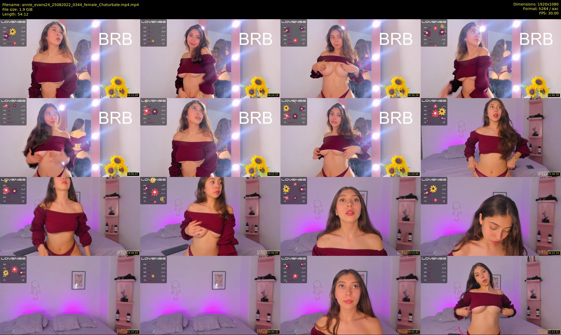 annie_evans24 — 55 minute Chaturbate female cam show recording, 1080p, Aug 25, 2022