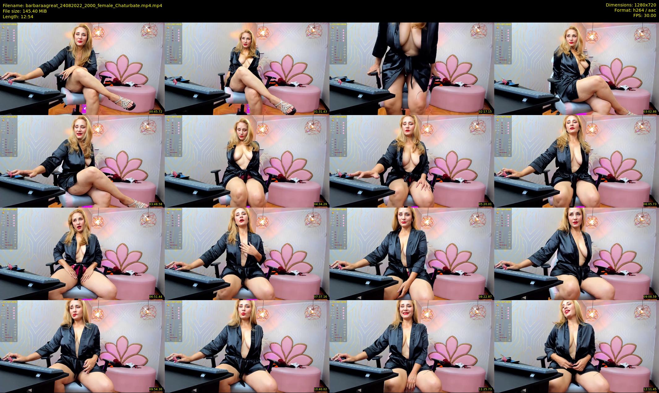 barbaraagreat — 13 minute Chaturbate female cam show recording, 720p, Aug 24, 2022