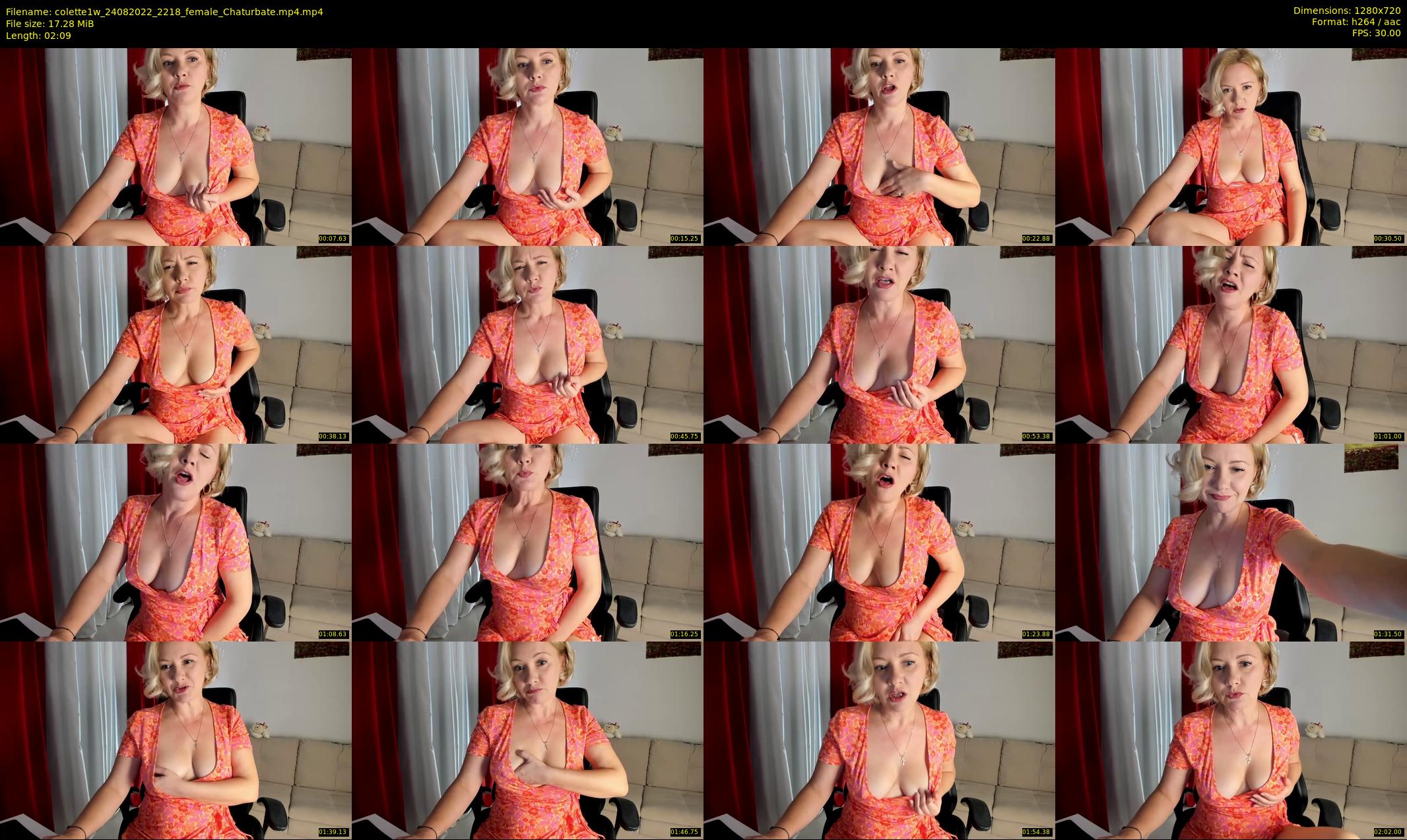 colette1w — 3 minute Chaturbate female cam show recording, 720p, Aug 24, 2022