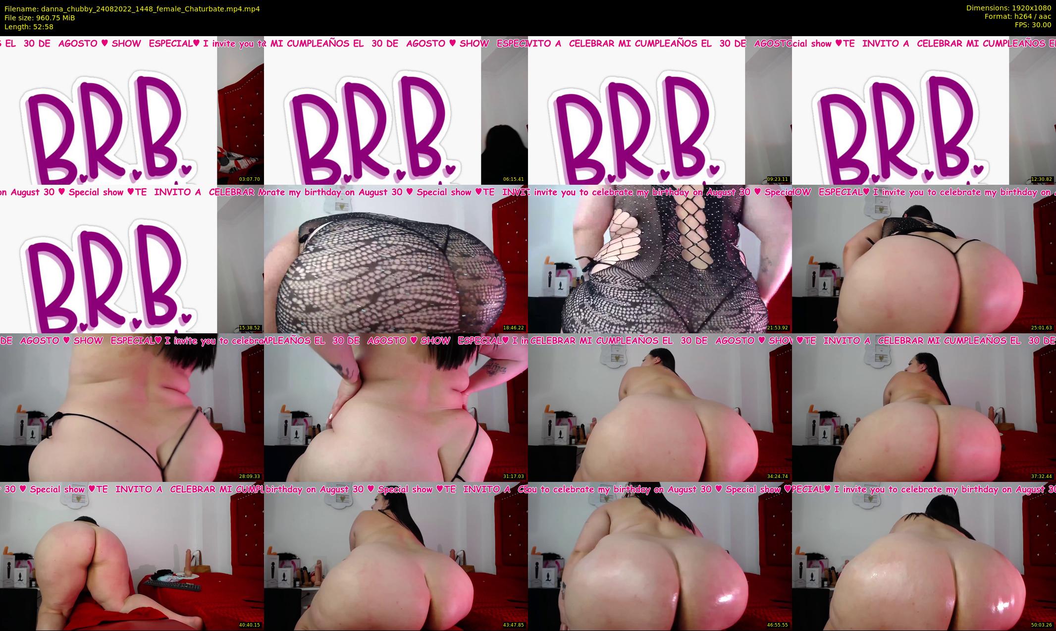 danna_chubby — 53 minute Chaturbate female cam show recording, 1080p, Aug 24, 2022