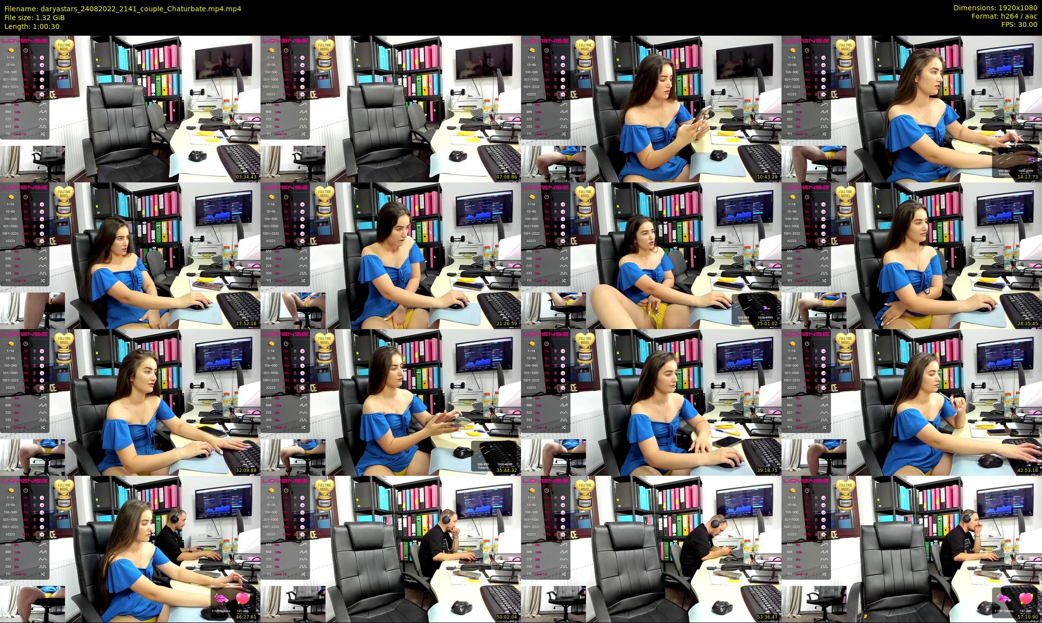 daryastars — 61 minute Chaturbate couple cam show recording, 1080p, Aug 24, 2022