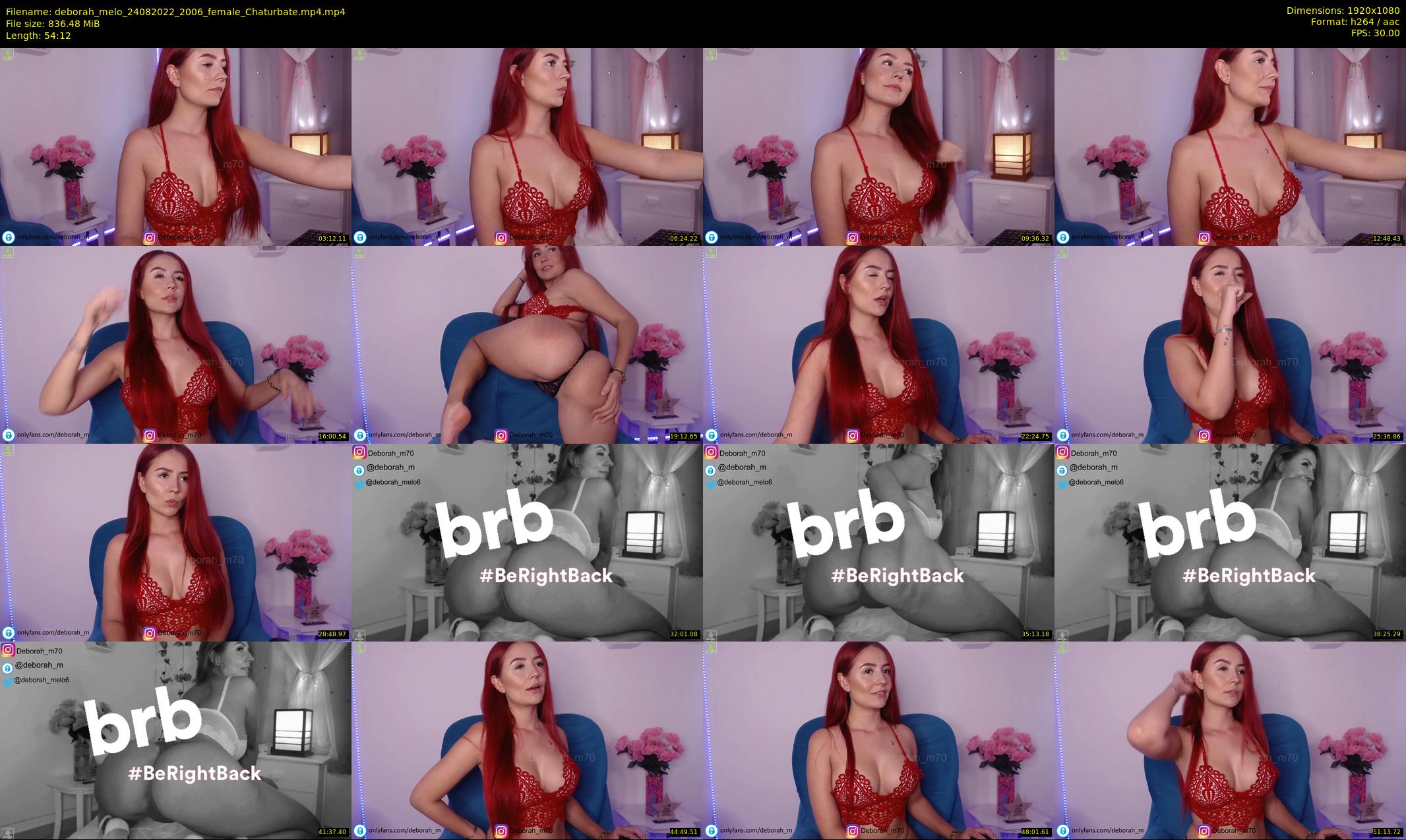 deborah_melo — 55 minute Chaturbate female cam show recording, 1080p, Aug 24, 2022
