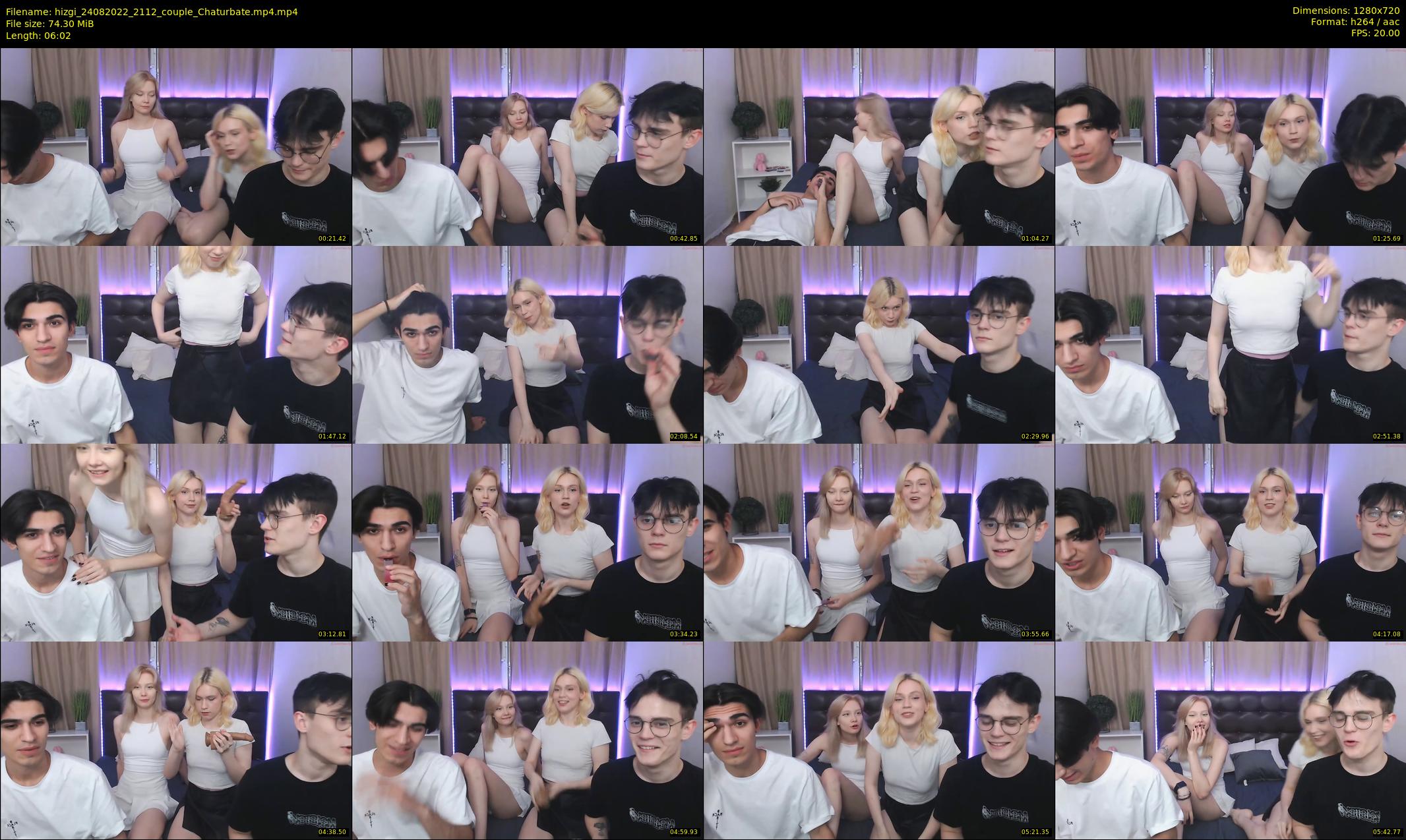 hizgi — 7 minute Chaturbate couple cam show recording, 720p, Aug 24, 2022