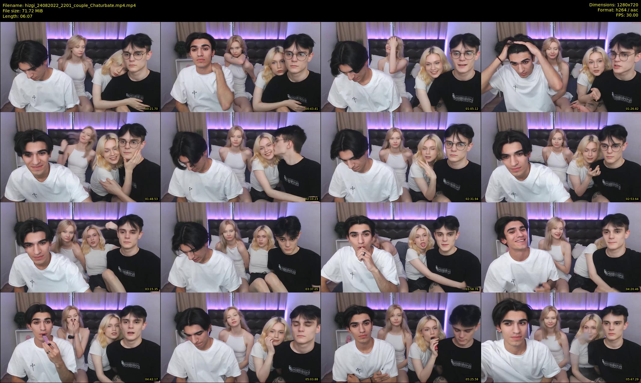 hizgi — 7 minute Chaturbate couple cam show recording, 720p, Aug 24, 2022